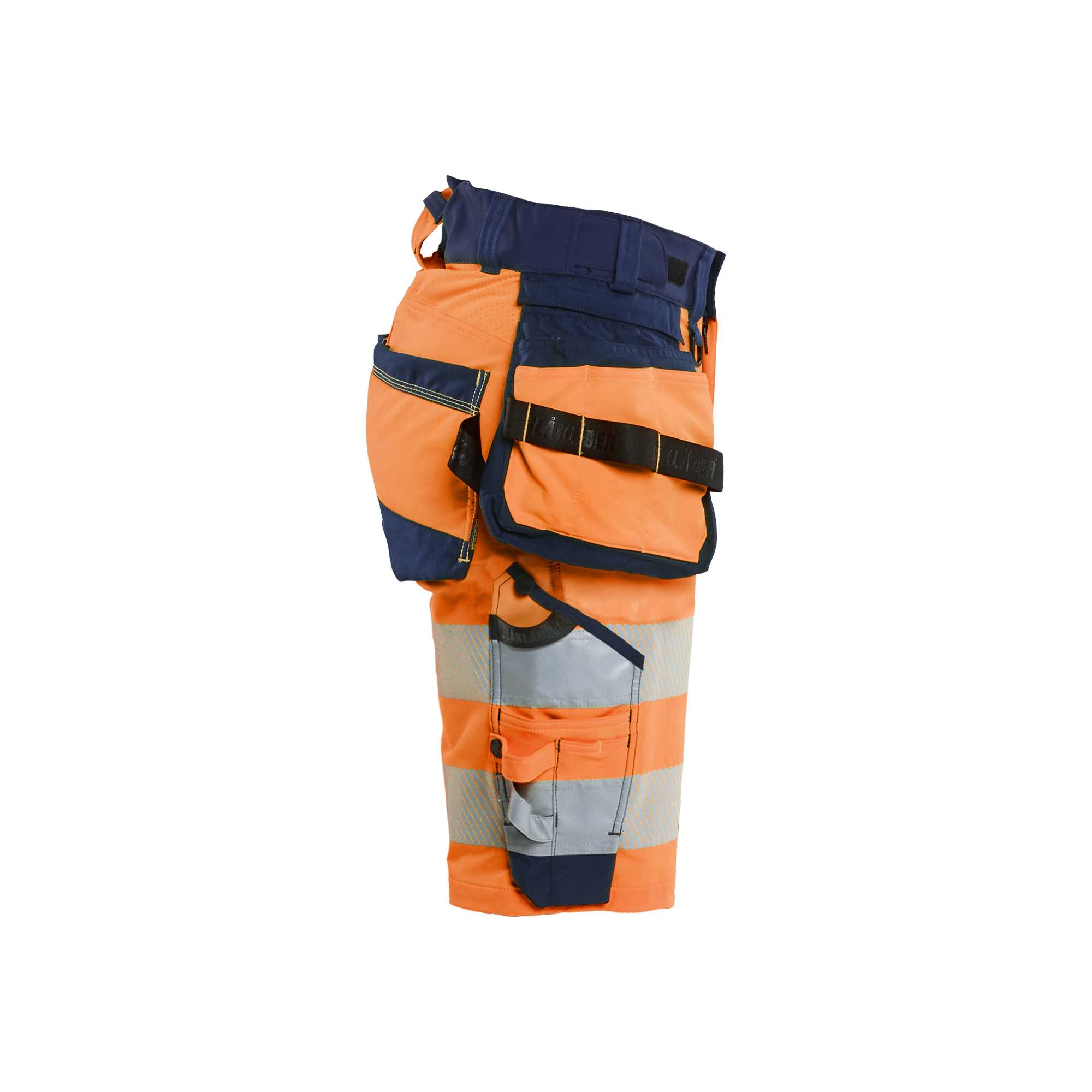 BLAKLADER 70201648 | Women's Hi Vis shorts 4 way stretch Hi Vis Reflective Work Shorts Women - Double Weave