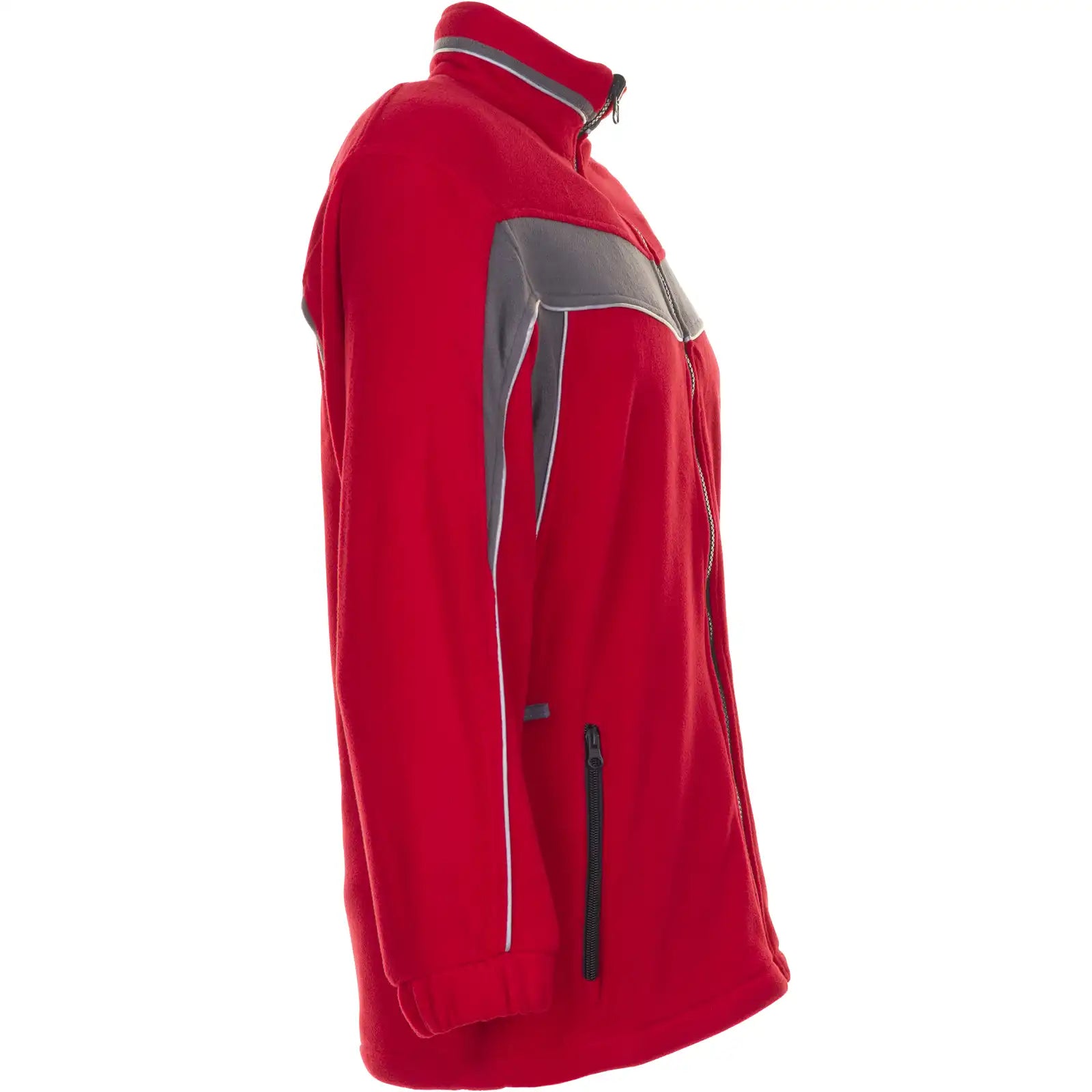 Planam Plaline Fleecejacke rot/schiefer XS rot/schiefer - Produktbild ohne Model
