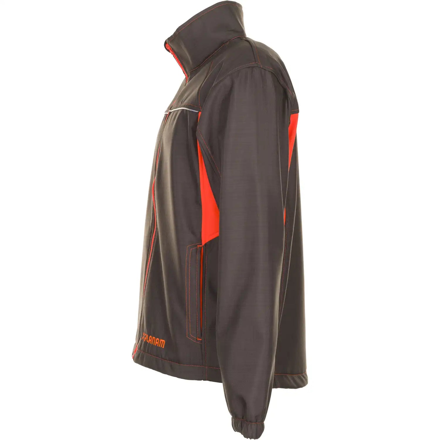Planam Basalt Neon Softshelljacke oliv/orange XS oliv/orange - Produktbild ohne Model