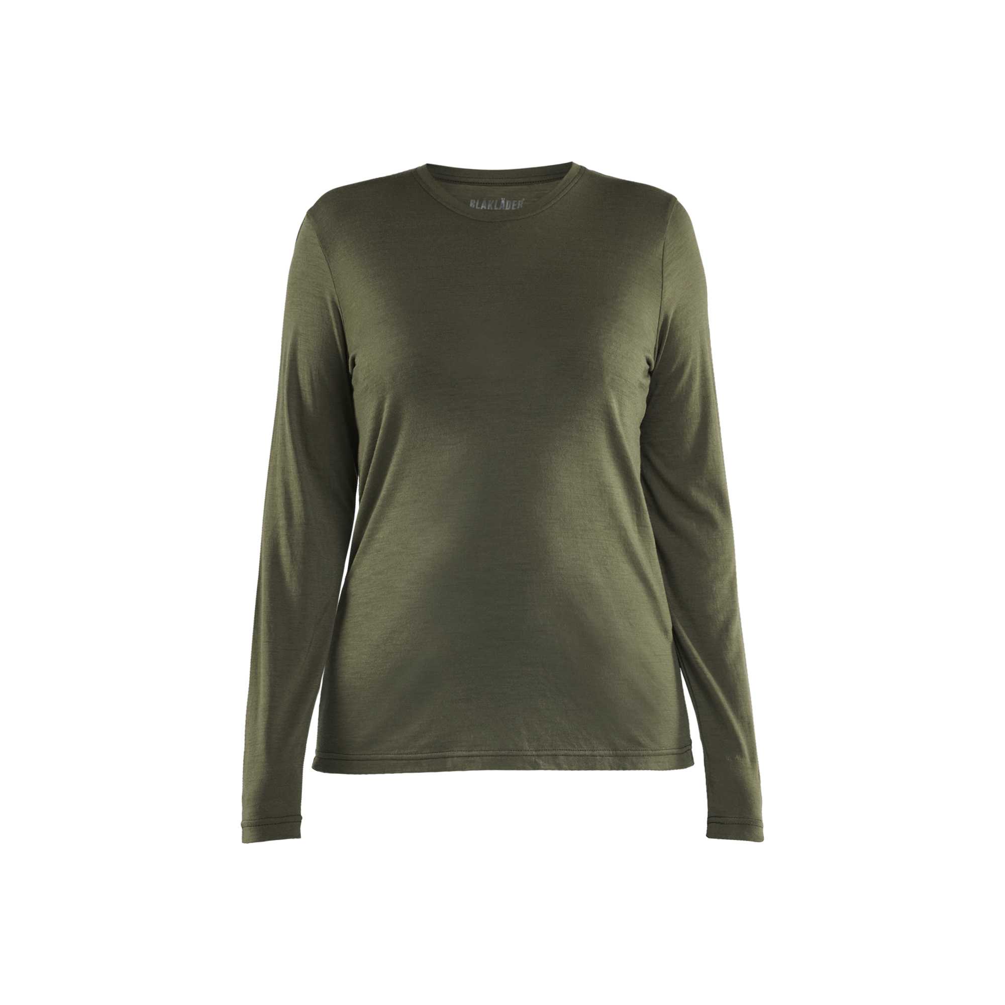 BLAKLADER 35391743 Women's Long Sleeved Merino Wool T Shirt Long Sleeve Work T-Shirt WOMEN - 85% Merino Wool