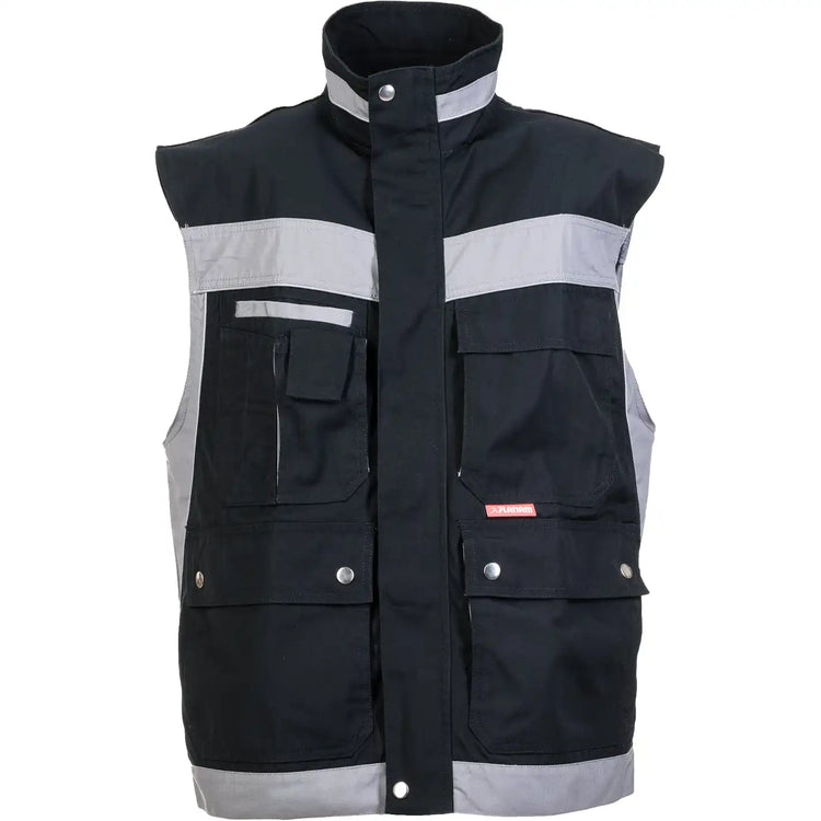 Planam Plaline Weste schwarz/zink XS schwarz/zink - Vorschaubild