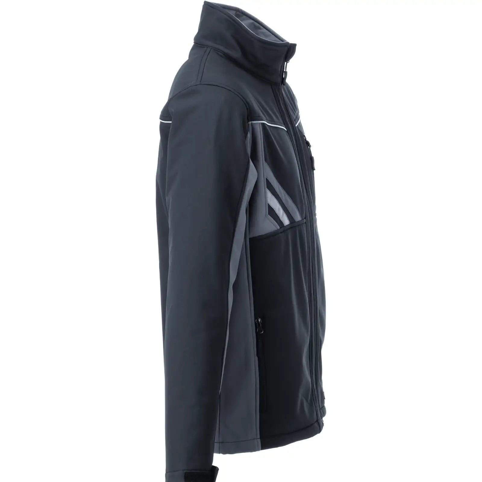 Planam Highline Softshelljacke schwarz/schiefer/zink XS schwarz/schiefer/zink - Produktbild ohne Model