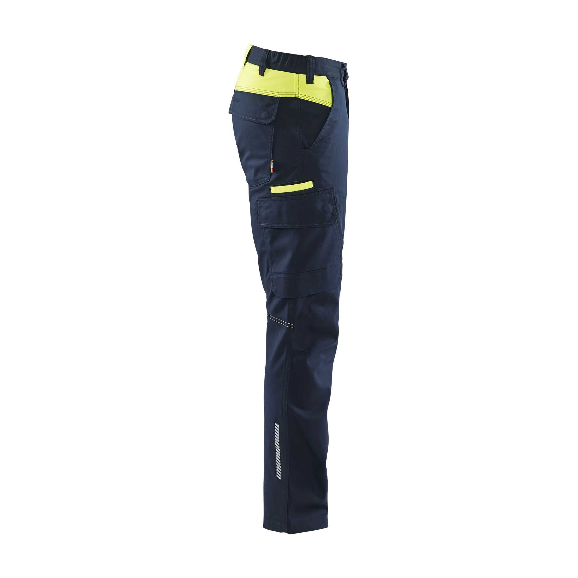 BLAKLADER 14441832 | Industry trousers stretch Hi Vis Reflective Work Trousers Men - twill fabric