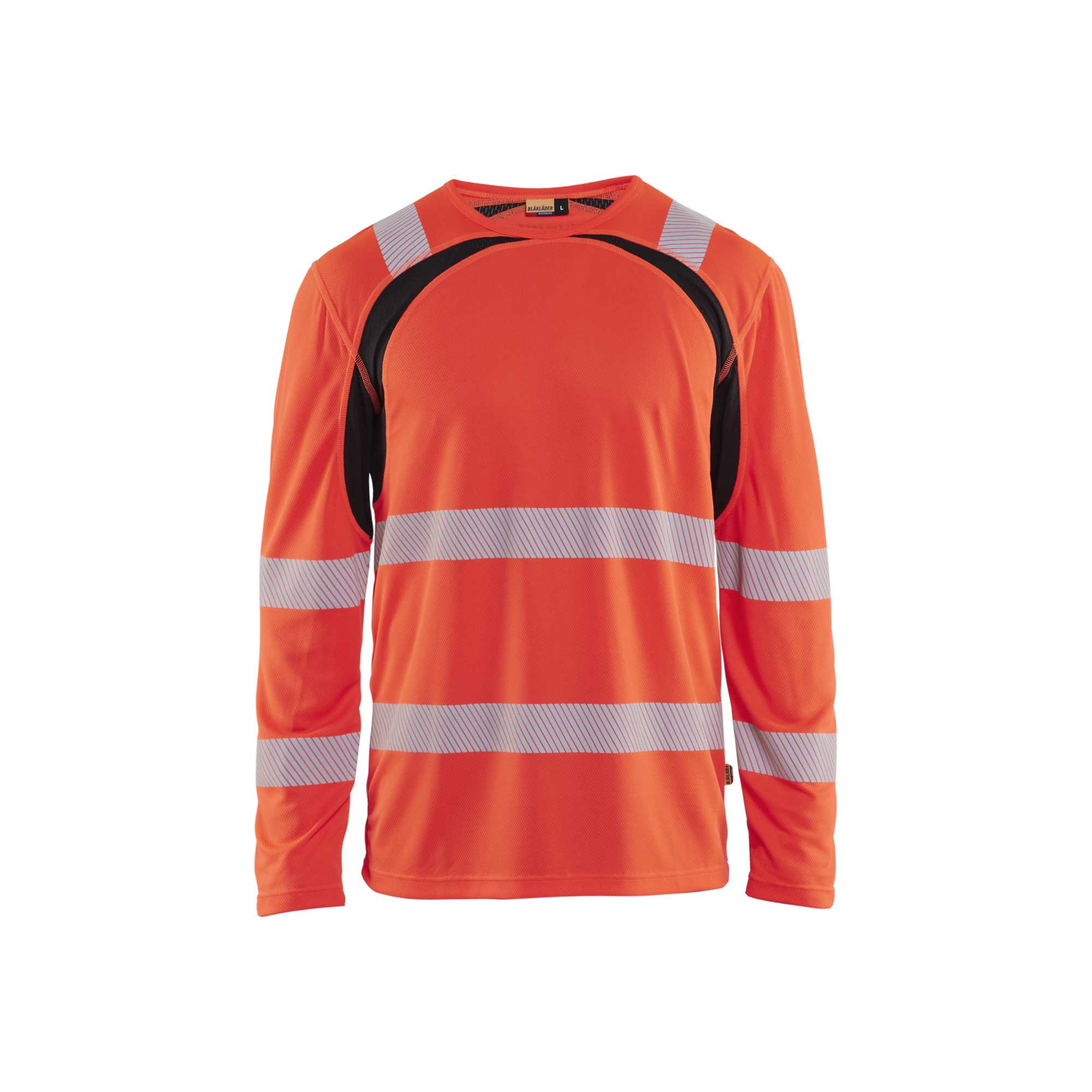 BLAKLADER 35991013 Hi Vis UV Protected Long Sleeved T Shirt Hi Vis Reflective Long Sleeve Work T-Shirt MEN - 100% Polyester