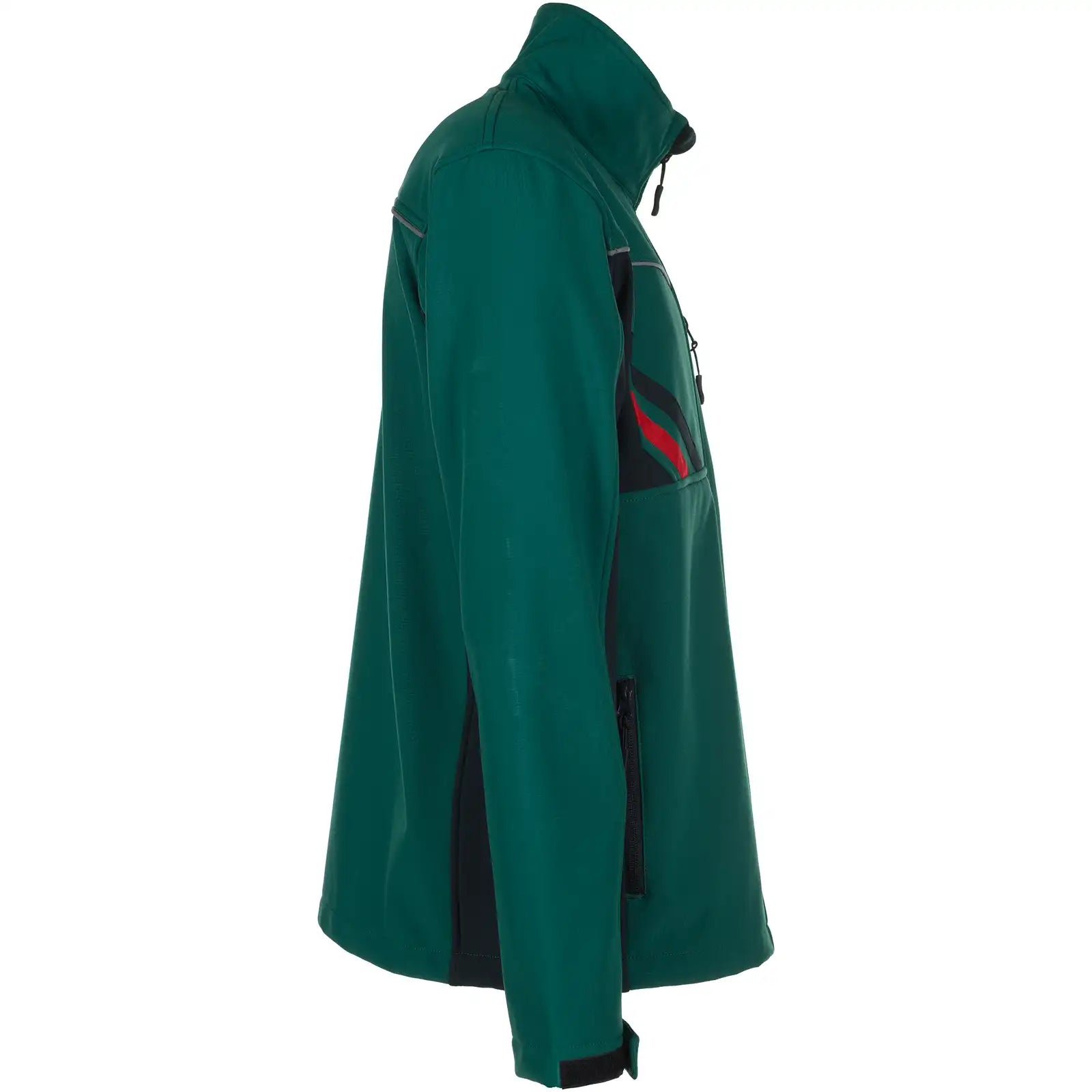 Planam Highline Softshelljacke grün/schwarz XS grün/schwarz/rot - Produktbild ohne Model