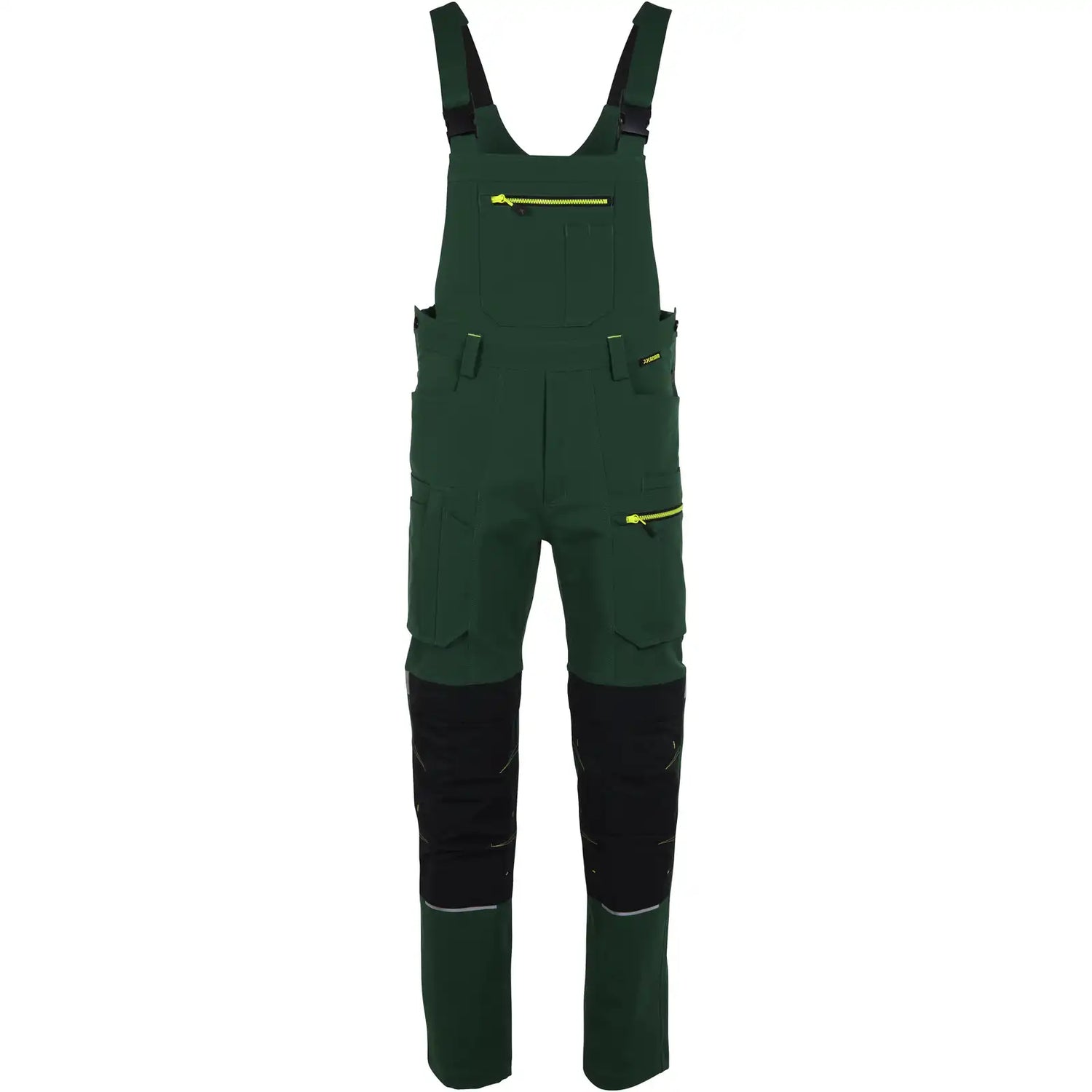Planam rECOline Latzhose grün/schwarz      102 grün/schwarz - Vorschaubild