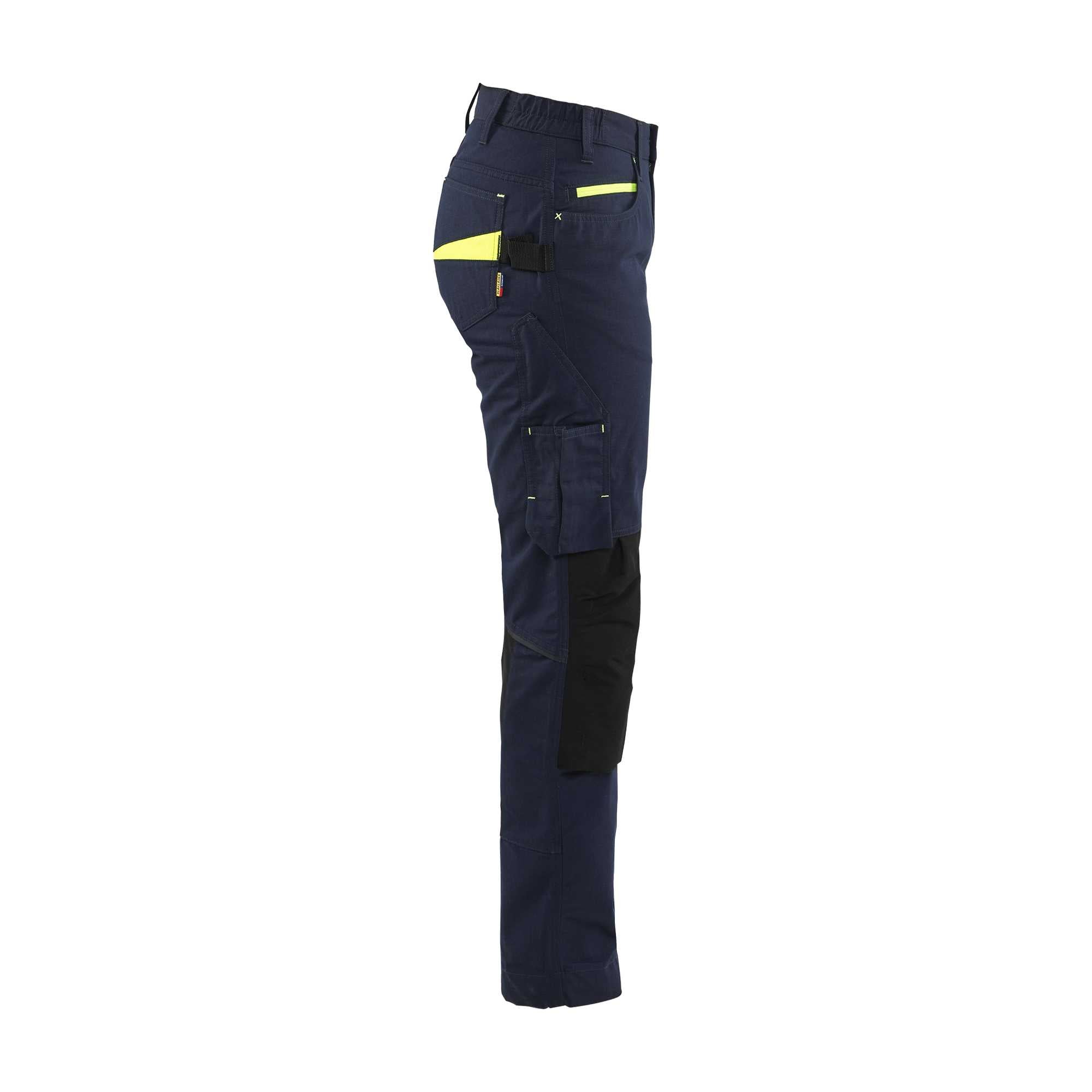 BLAKLADER 71951330 | Dames servicetrousers met stretch Hi Vis Reflecterende Werkbroek Dames - Ripstopstof