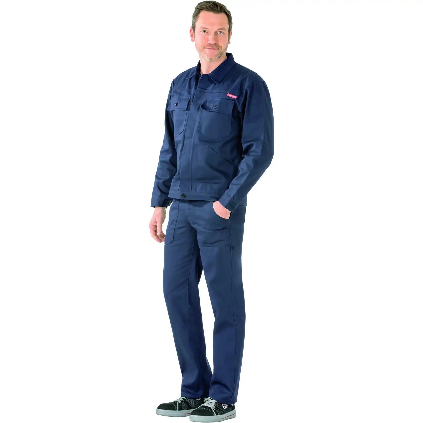 Planam BW 290 Bundjacke hydronblau 102 hydronblau - Produktbild mit Model