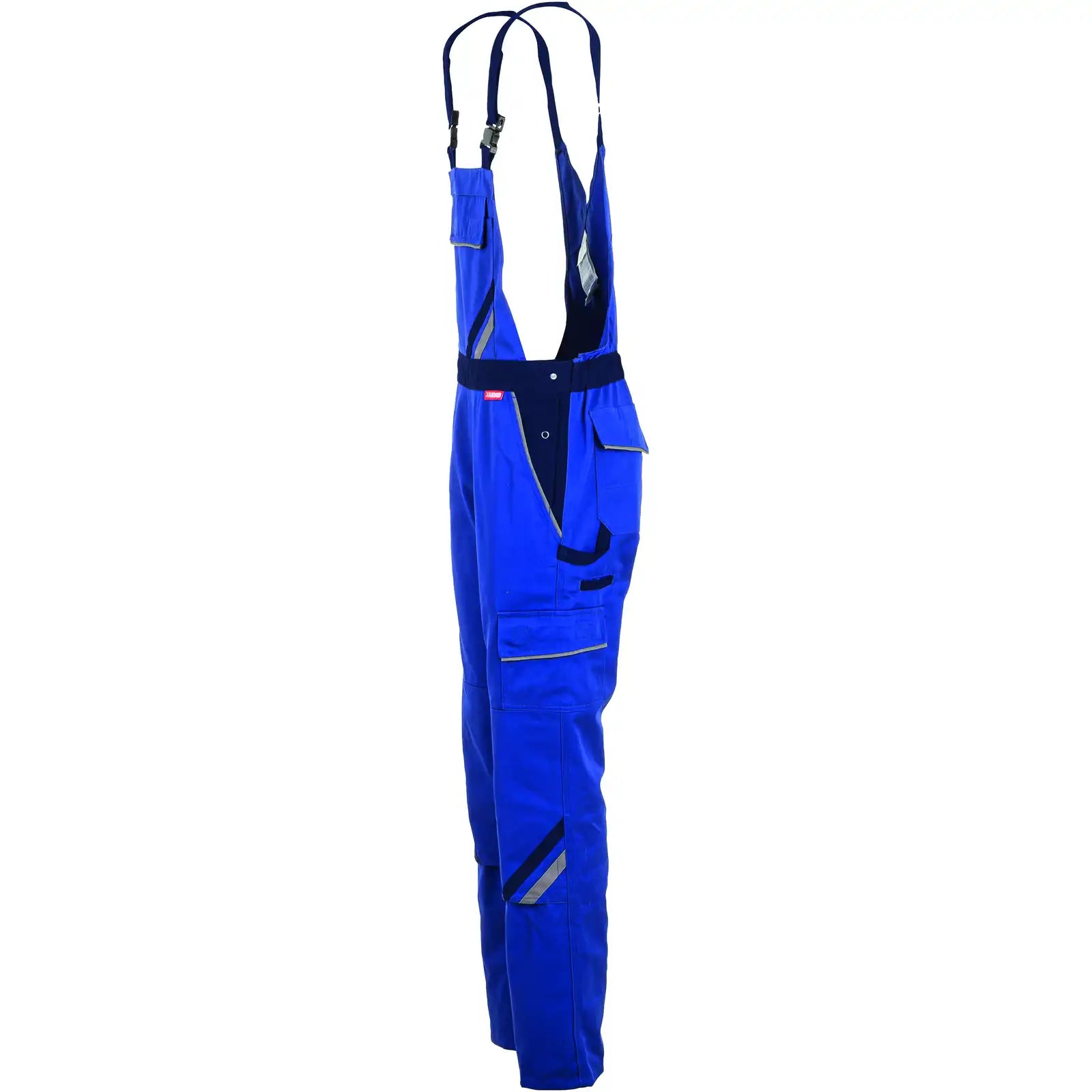 Planam Highline Damen Latzhose kornblumenblau/marine/zink 34 kornblumenblau/marine/zink - Produktbild ohne Model
