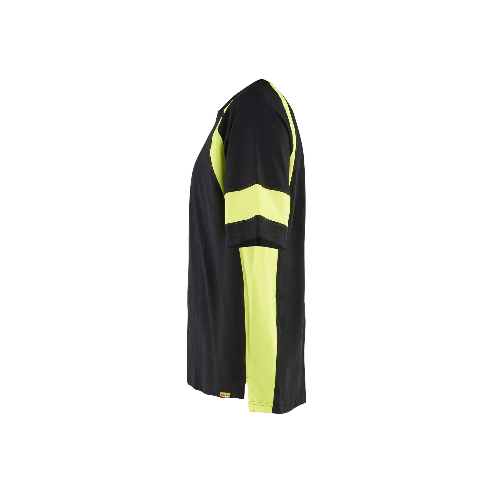 BLAKLADER 35231030 T SHIRT WITH HI VIS Hi Vis Reflective Short Sleeve Work T-Shirt MEN - 100% Cotton