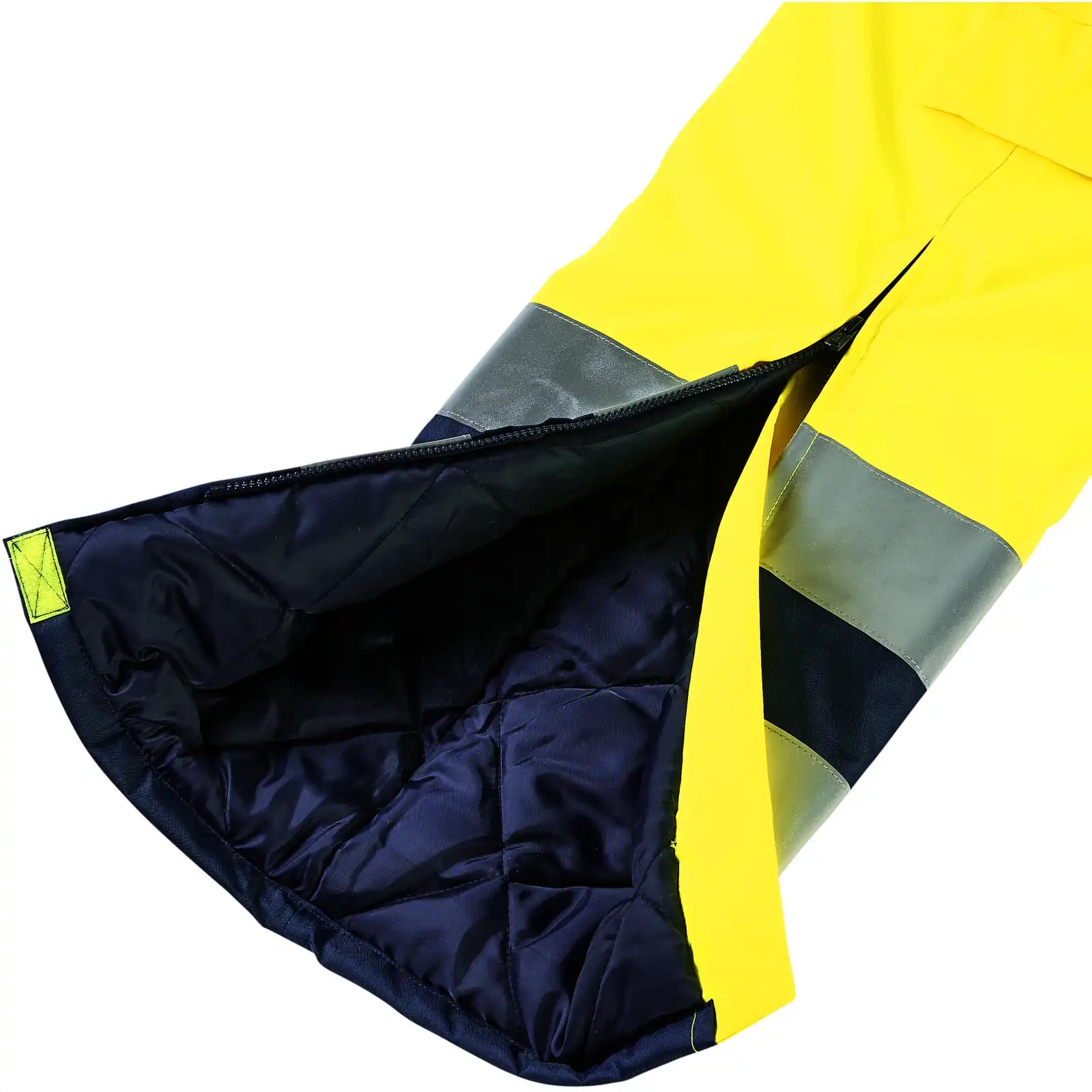Planam Warnschutz Winterlatzhose gelb/marine S gelb/marine - Extra Detailbild