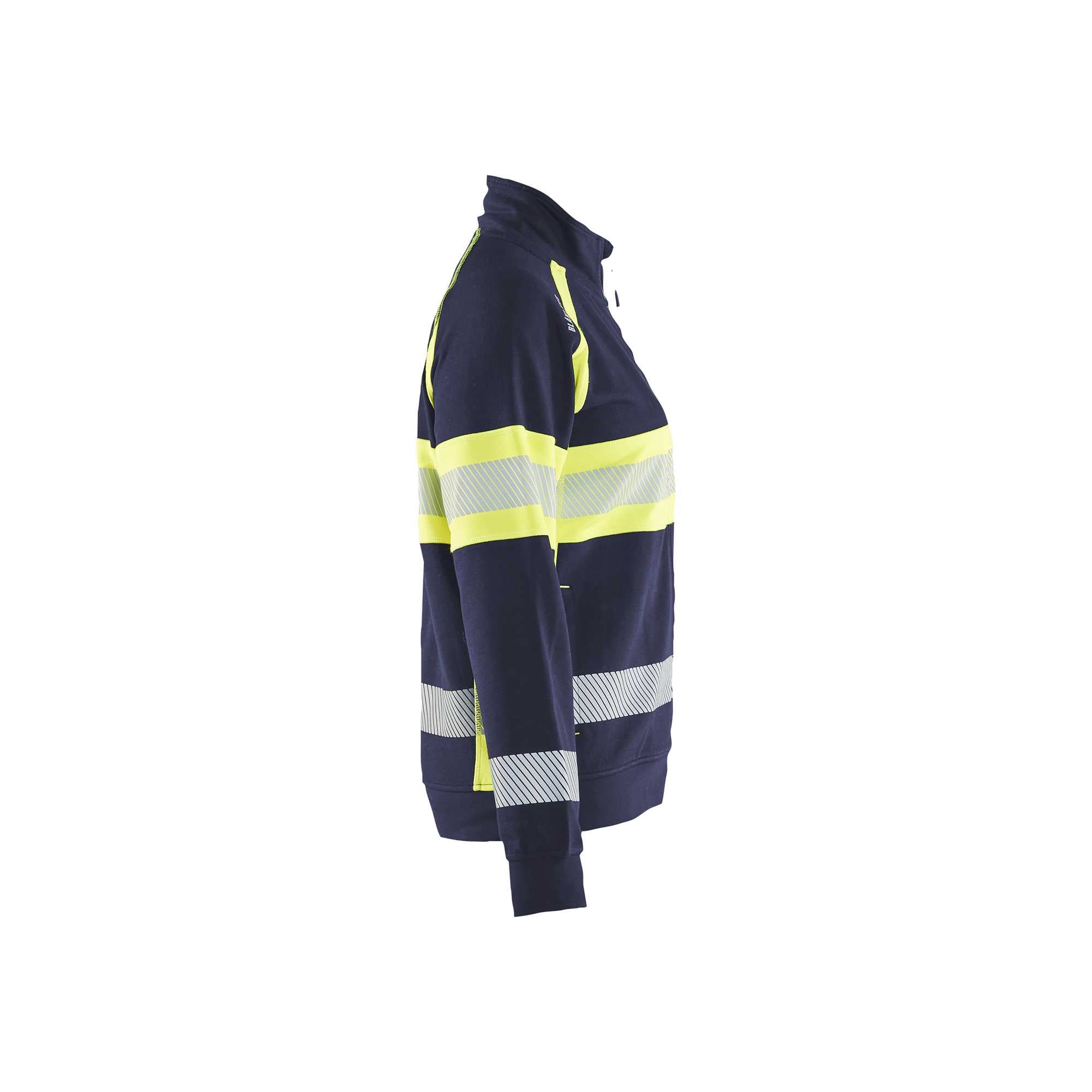 BLAKLADER 35051158 Hi Vis Reflective Full-zip Work Sweatshirt WOMEN - 100% Cotton