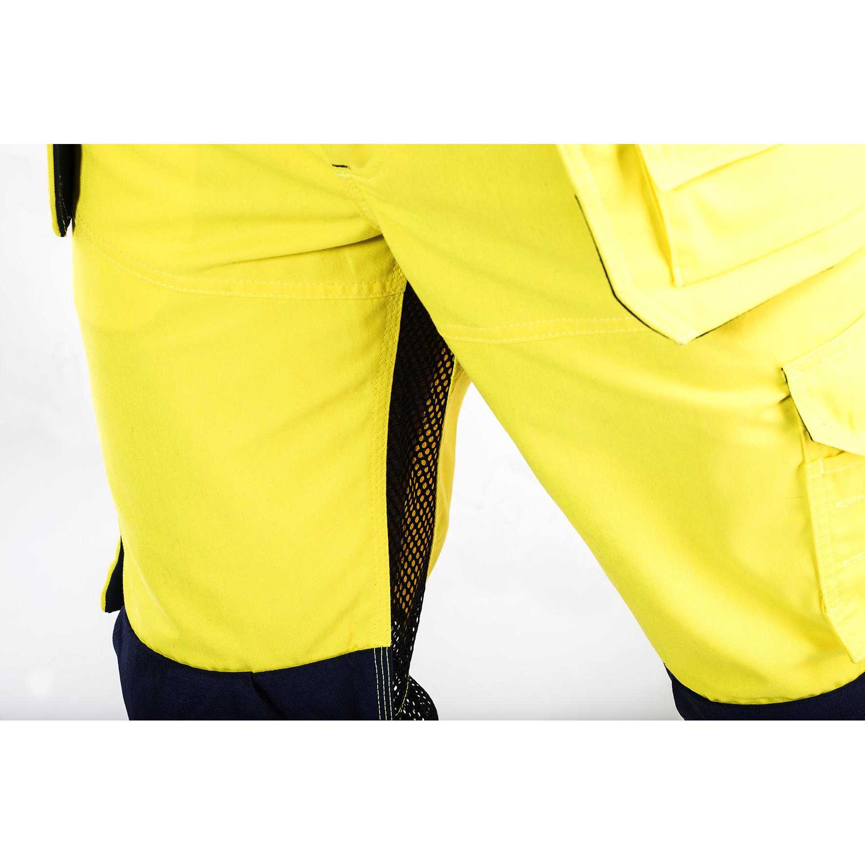 BLAKLADER 15651811 | Ventilated Hi Vis trousers Hi Vis Reflective Work Trousers Men - Mesh Panels