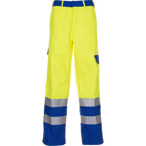 Planam Major Protect Bundhose warngelb/kornblumenblau 102 gelb/kornblumenblau - Vorschaubild