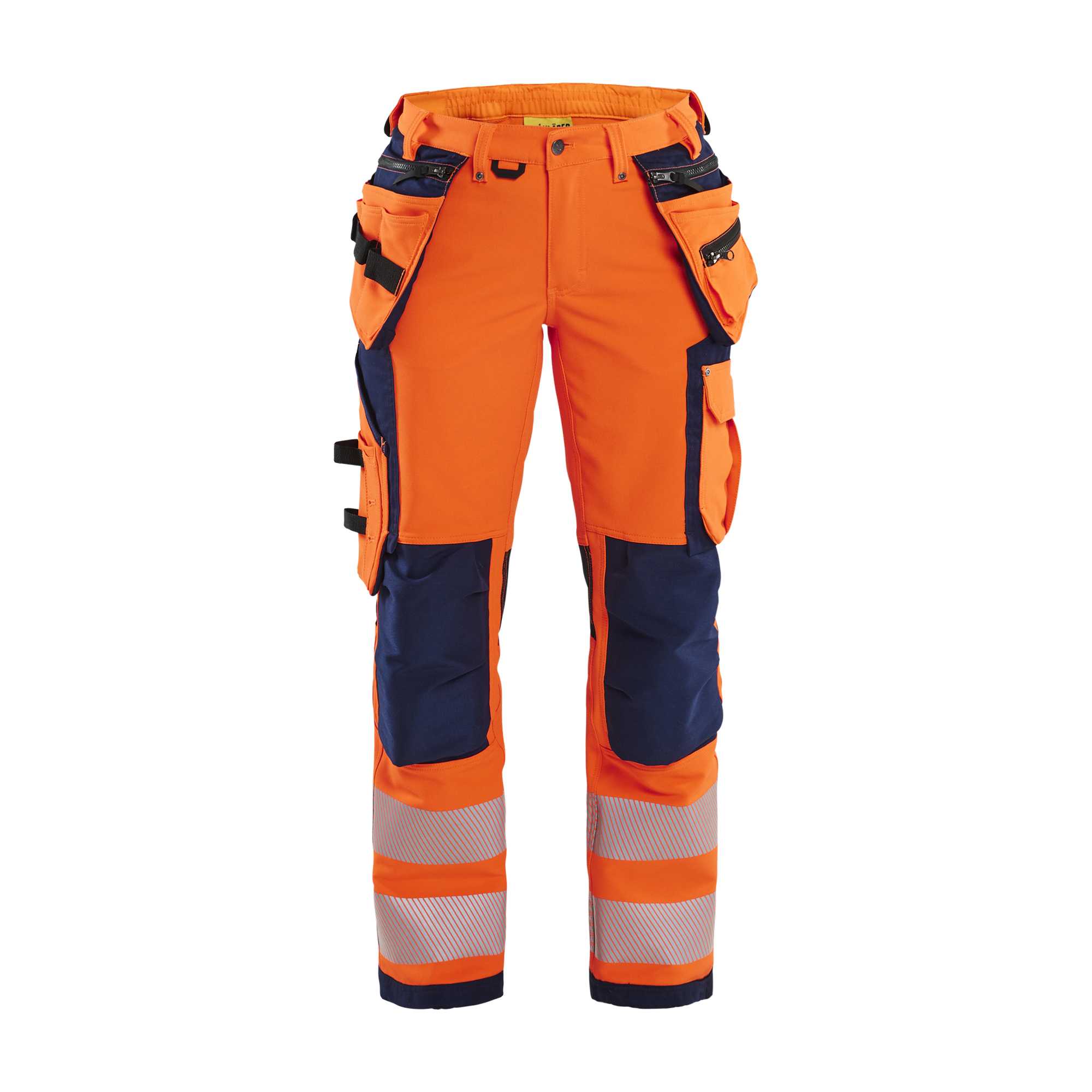 BLAKLADER 71971642 | Women's Hi Vis trousers with 4 way stretch Hi Vis Reflective Work Trousers Women - Water Repellent