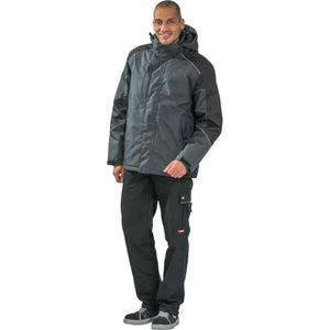 Planam Outdoor Desert Jacke grau/schwarz XS grau/schwarz - Produktbild mit Model
