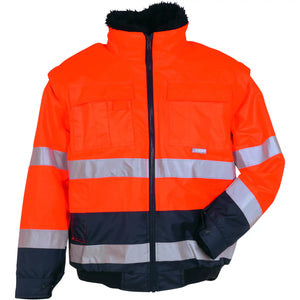 Planam Warnschutz Comfortjacke orange/marine S orange/marine - Vorschaubild
