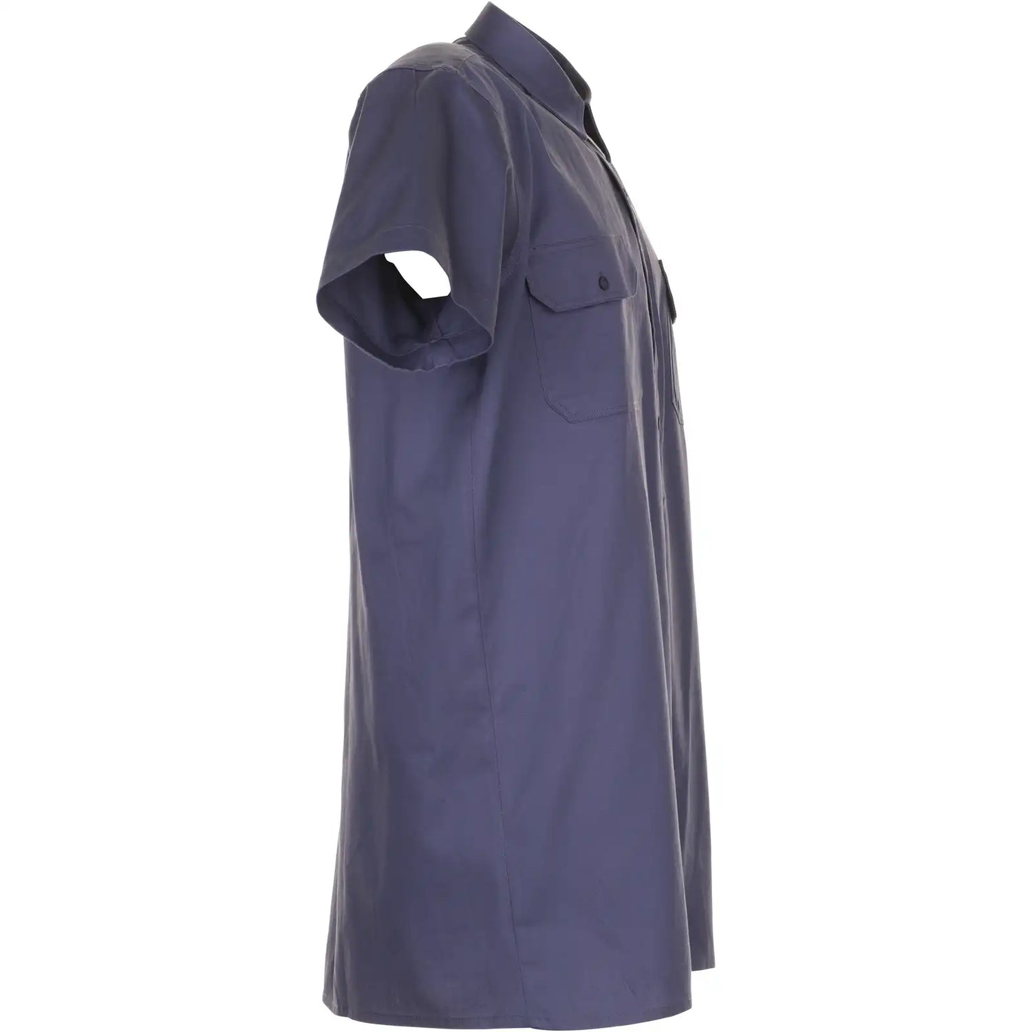 Planam Hemden Köperhemd 1/4-Arm grau 37/38 grau - Produktbild ohne Model