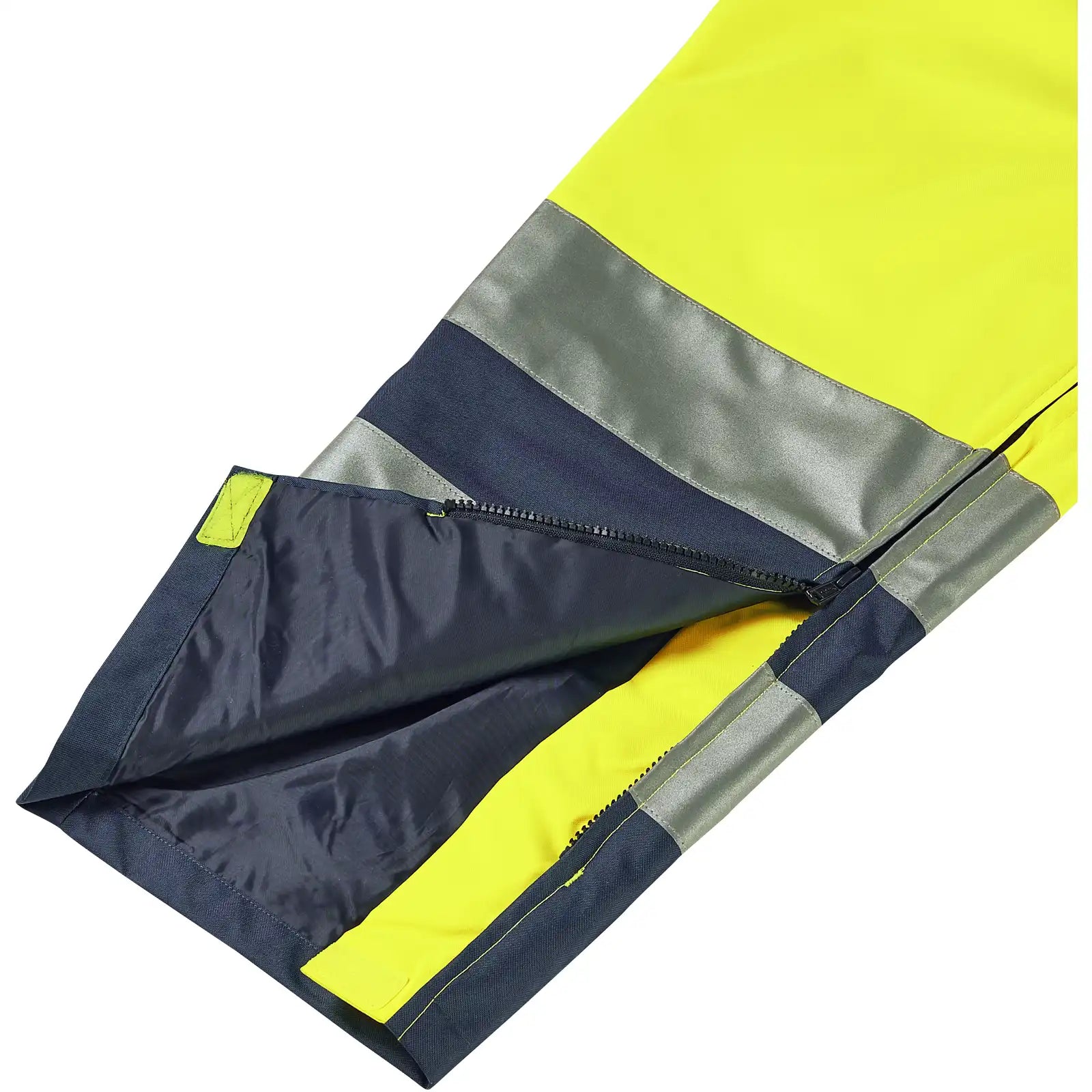 Planam Warnschutz Regenlatzhose gelb/marine S gelb/marine - Extra Detailbild