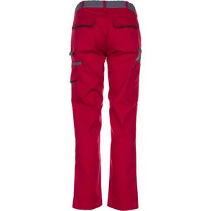 Planam Highline Damen Bundhose rot/schiefer 34 rot/schiefer/schwarz - Produktbild ohne Model