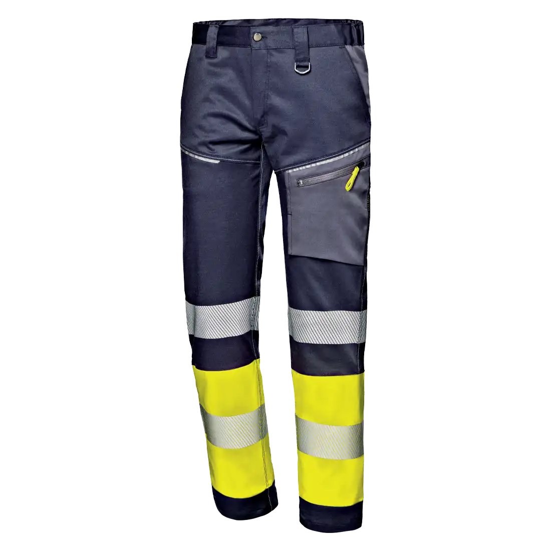SIR SAFETY CONTRAST Pantaloni da lavoro stretch ad alta visibilità uomo - Bande riflettenti