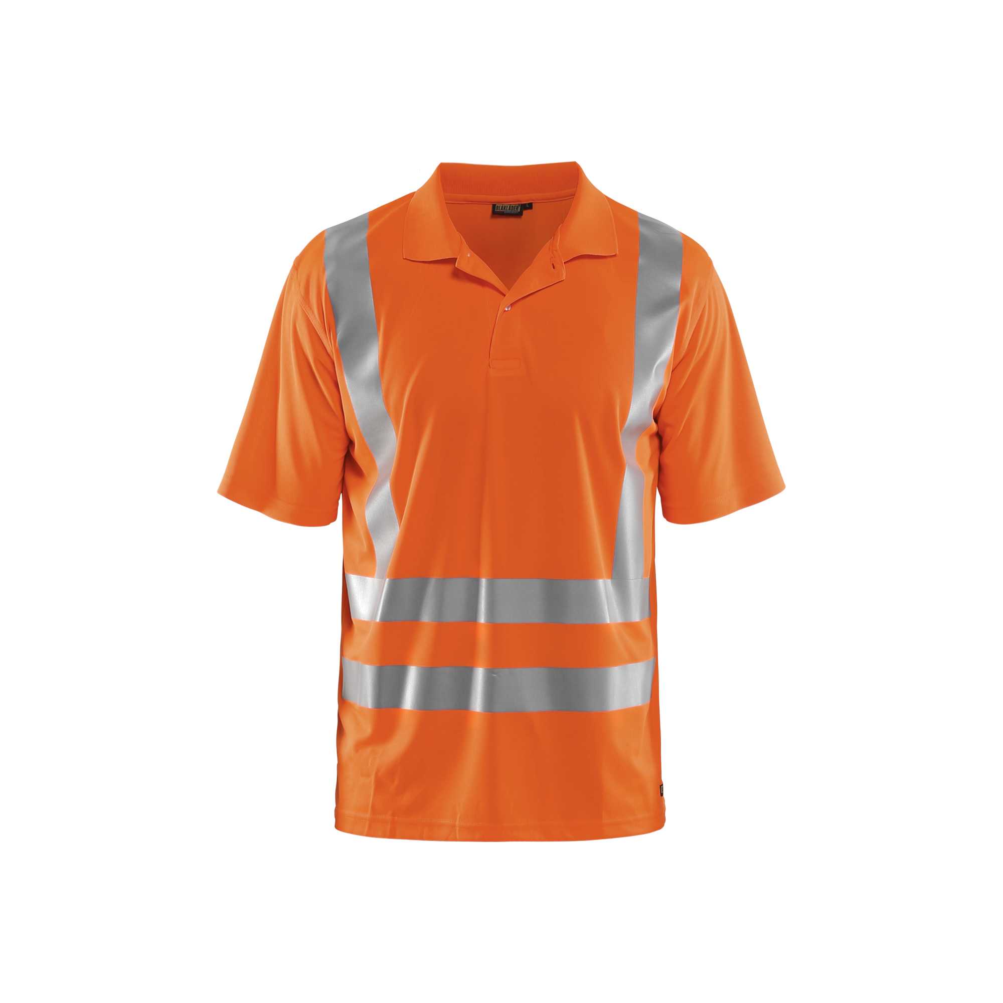 BLAKLADER 33911011 UV Polo Shirt Hi Vis Hi Vis Reflective Short Sleeve Work Polo MEN - 100% Polyester