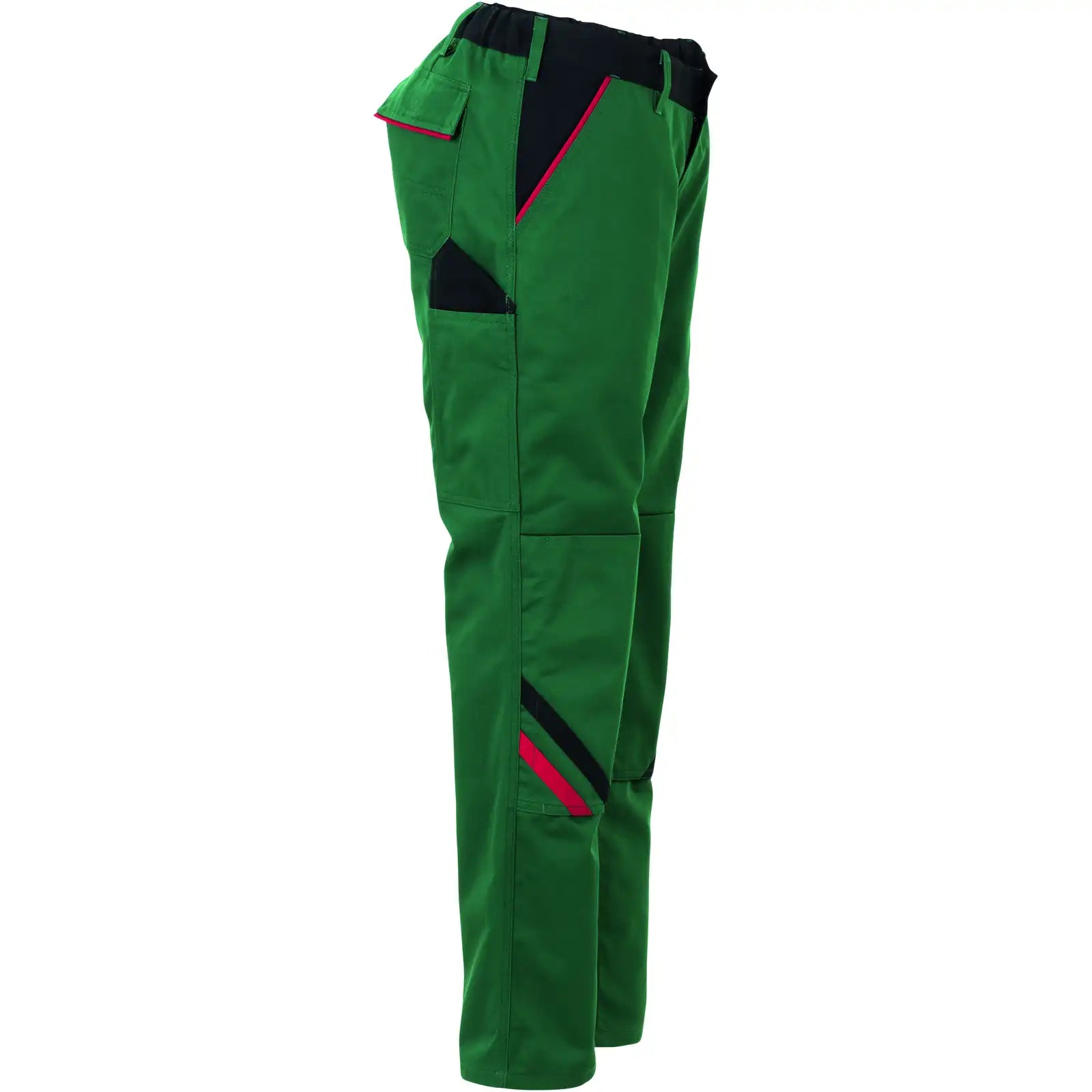 Planam Highline Damen Bundhose grün/schwarz/rot 34 grün/schwarz/rot - Produktbild ohne Model