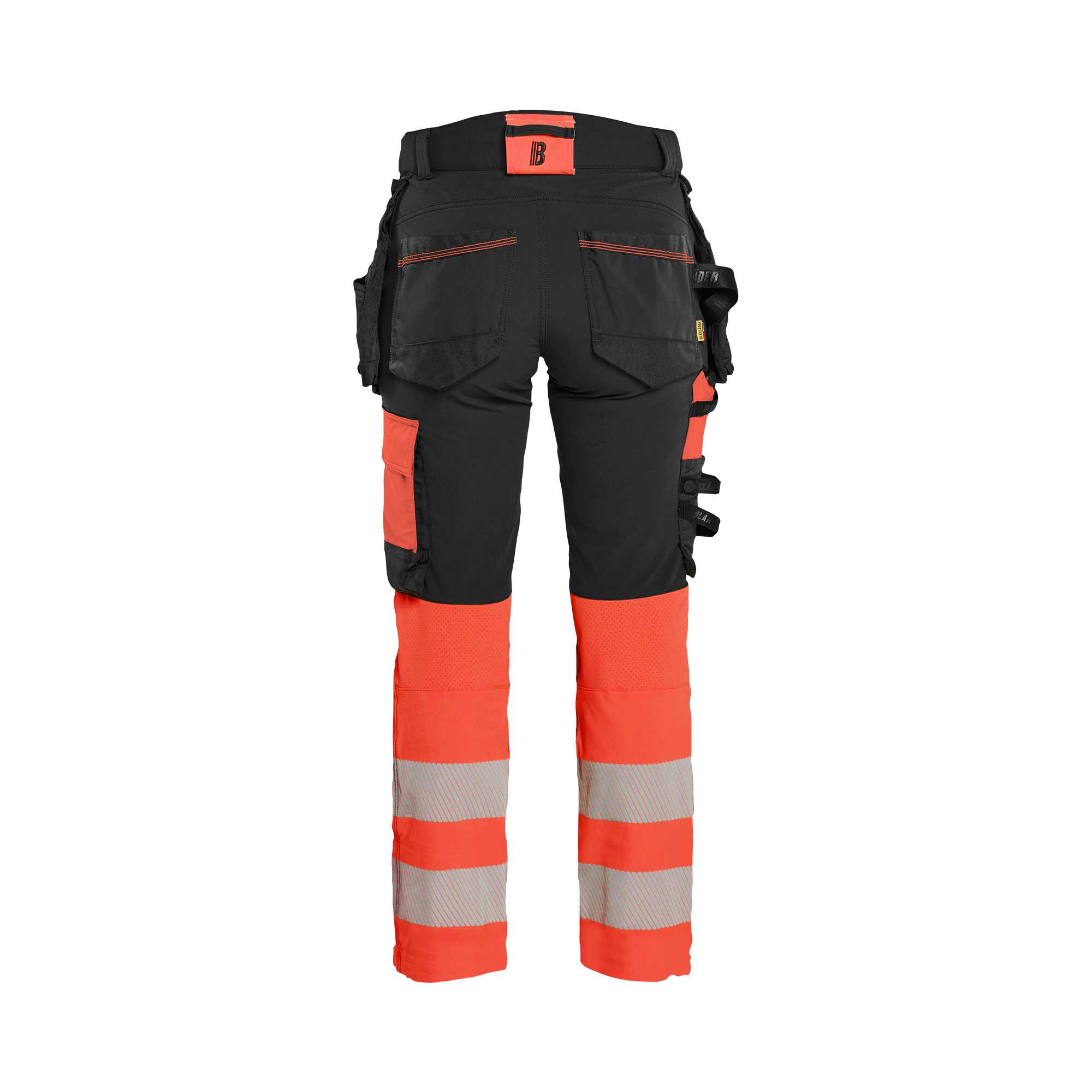 BLAKLADER 70251648 Women's Hi Vis trousers 4 way stretch Hi Vis Reflective Work Trousers Women - double weave
