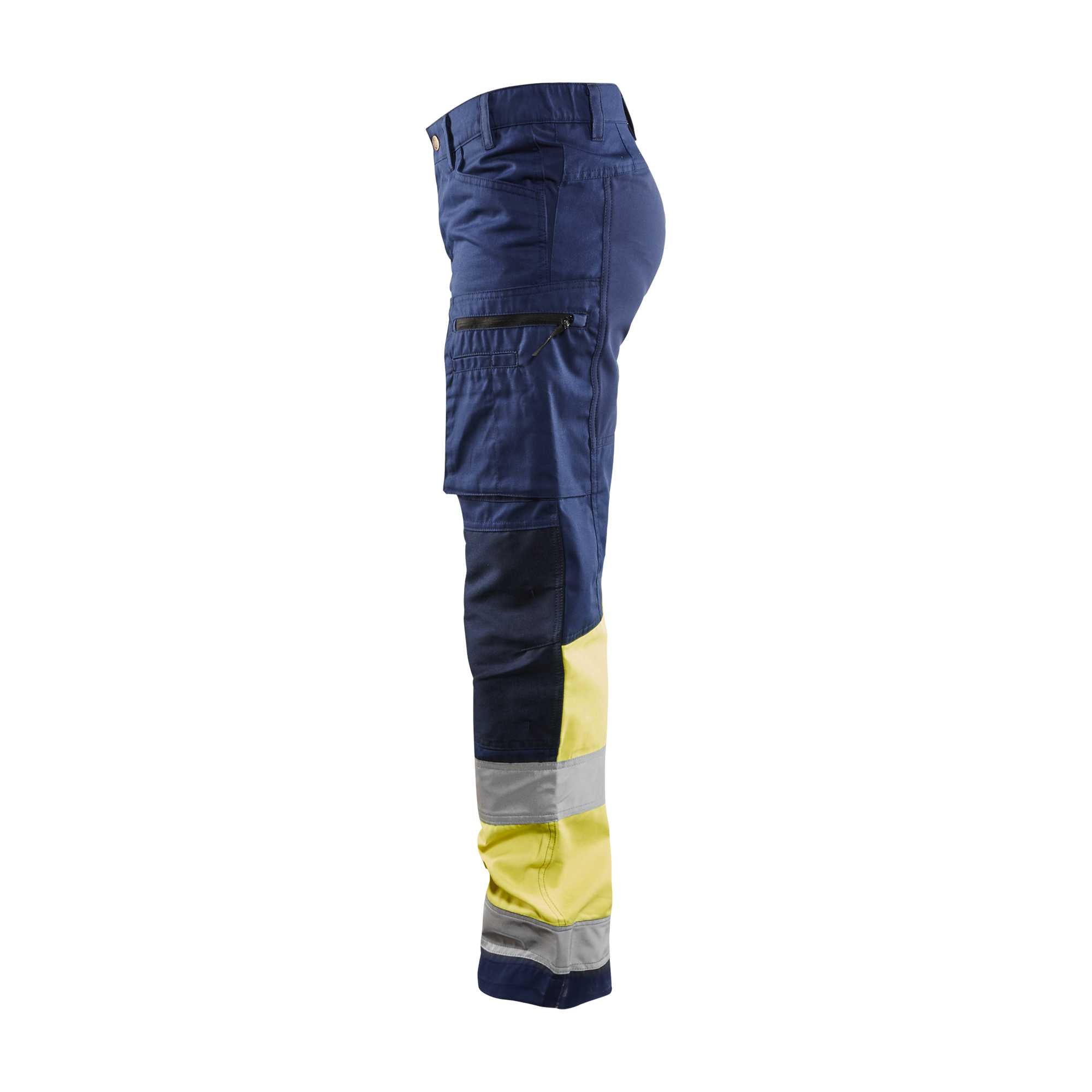 BLAKLADER 71611811 | Damen Warnschutzhose mit Stretch Warnschutz Reflektierende Arbeitshose Damen - Klasse 1 zertifiziert