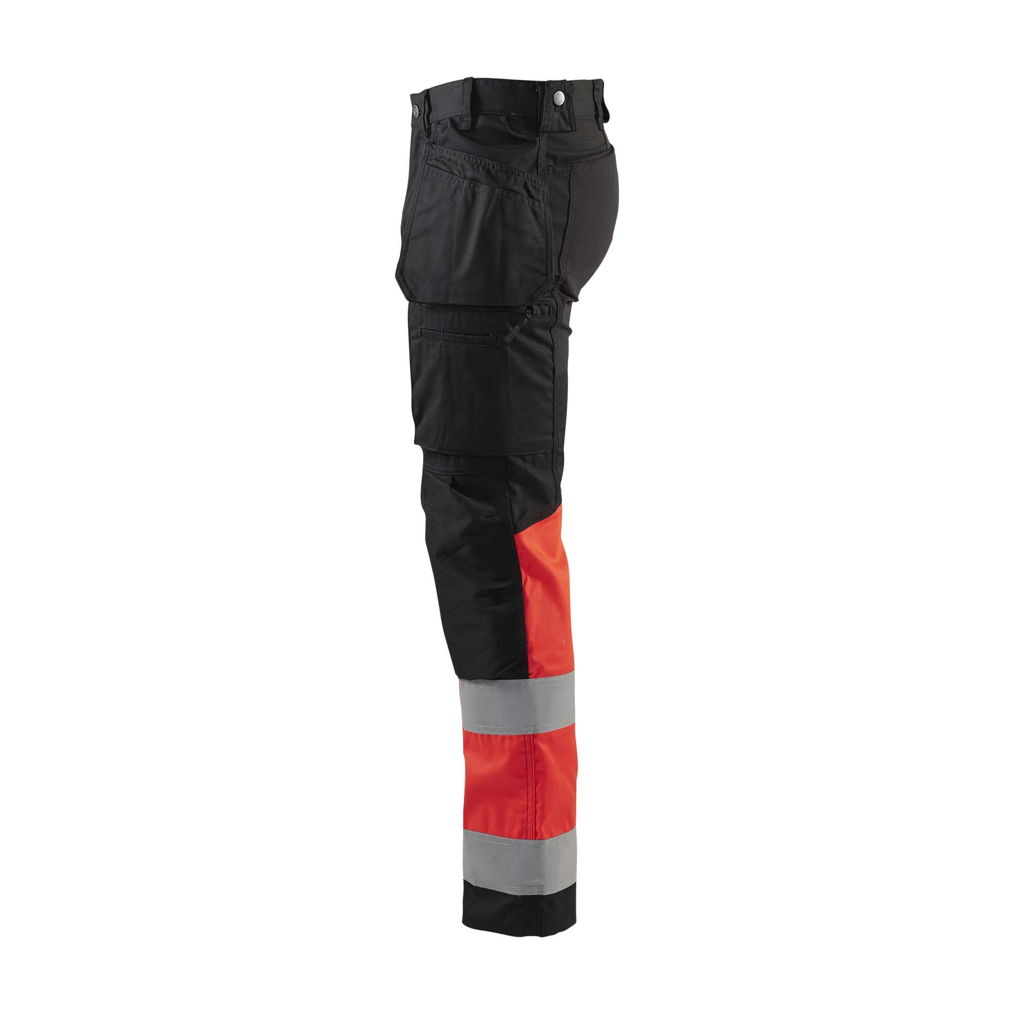 BLAKLADER 15581811 | Warnschutz-Hose mit Stretch, Warnschutz-Reflex-Arbeitshose Herren – Stretchgewebe