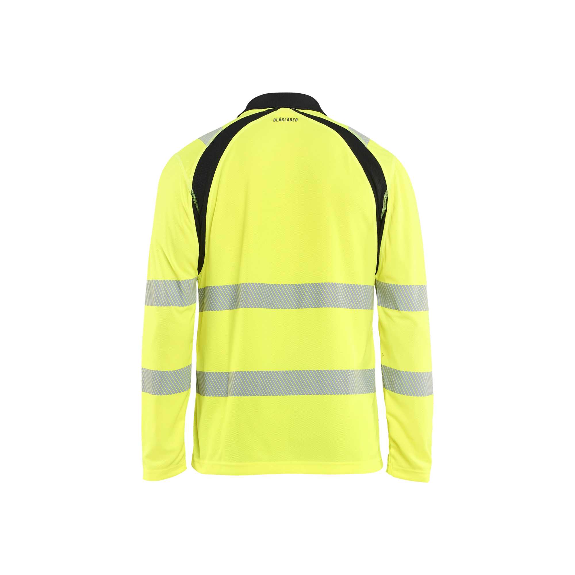 BLAKLADER 35981013 UV Protected Long Sleeved Polo Shirt Hi Vis Hi Vis Reflective Long Sleeve Work Polo MEN - 100% Polyester