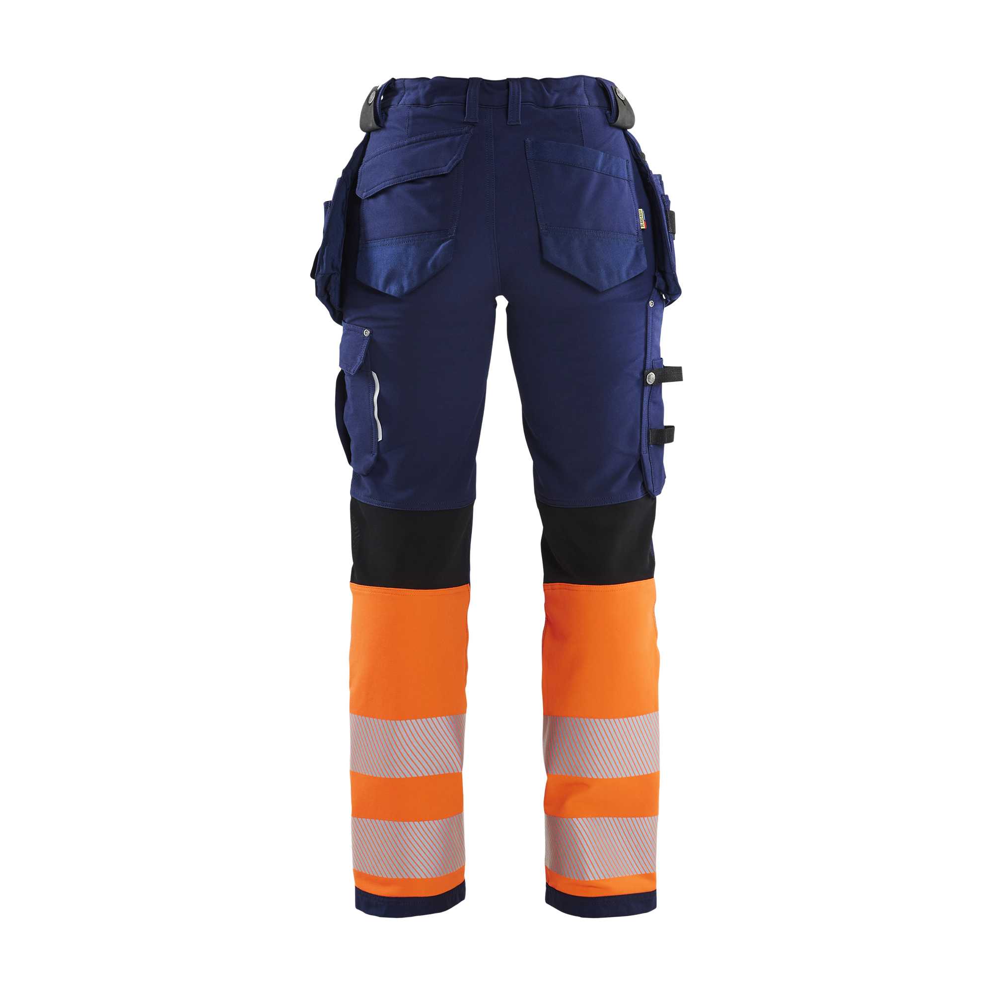 BLAKLADER 71931642 | Women's hi vis trouser with 4 way stretch Hi Vis Reflective Work Trousers Women - Water Repellent