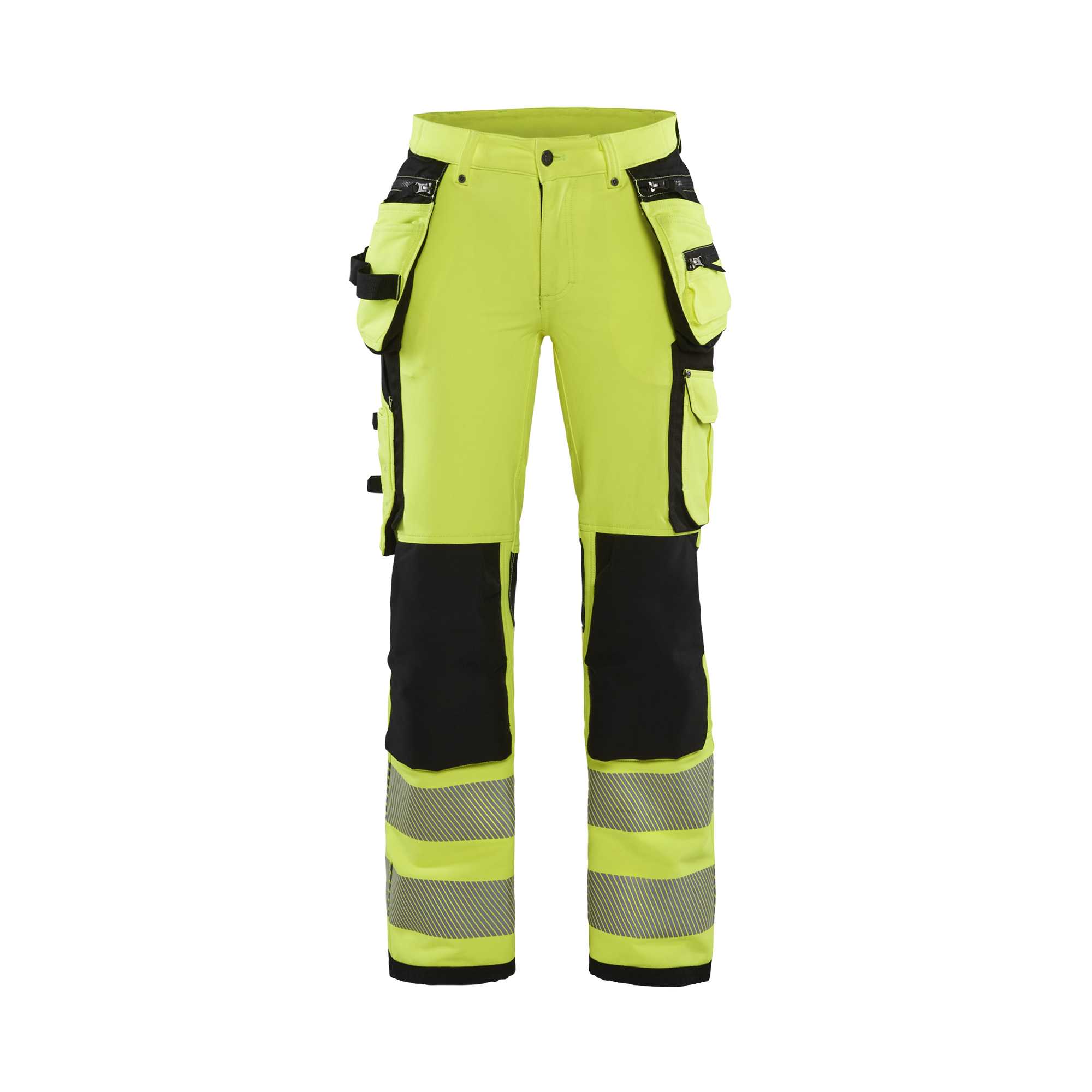 BLAKLADER 71971642 | Women's Hi Vis trousers with 4 way stretch Hi Vis Reflective Work Trousers Women - Water Repellent