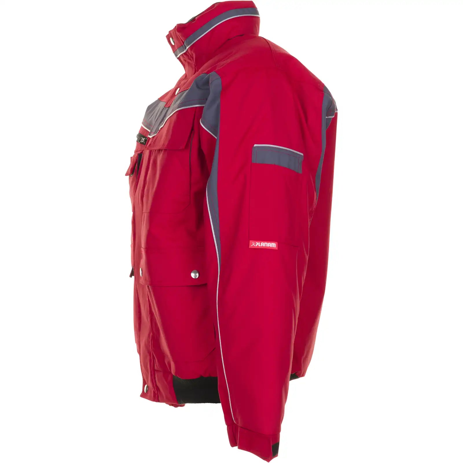 Planam Plaline Winterblouson rot/schiefer XS rot/schiefer - Produktbild ohne Model