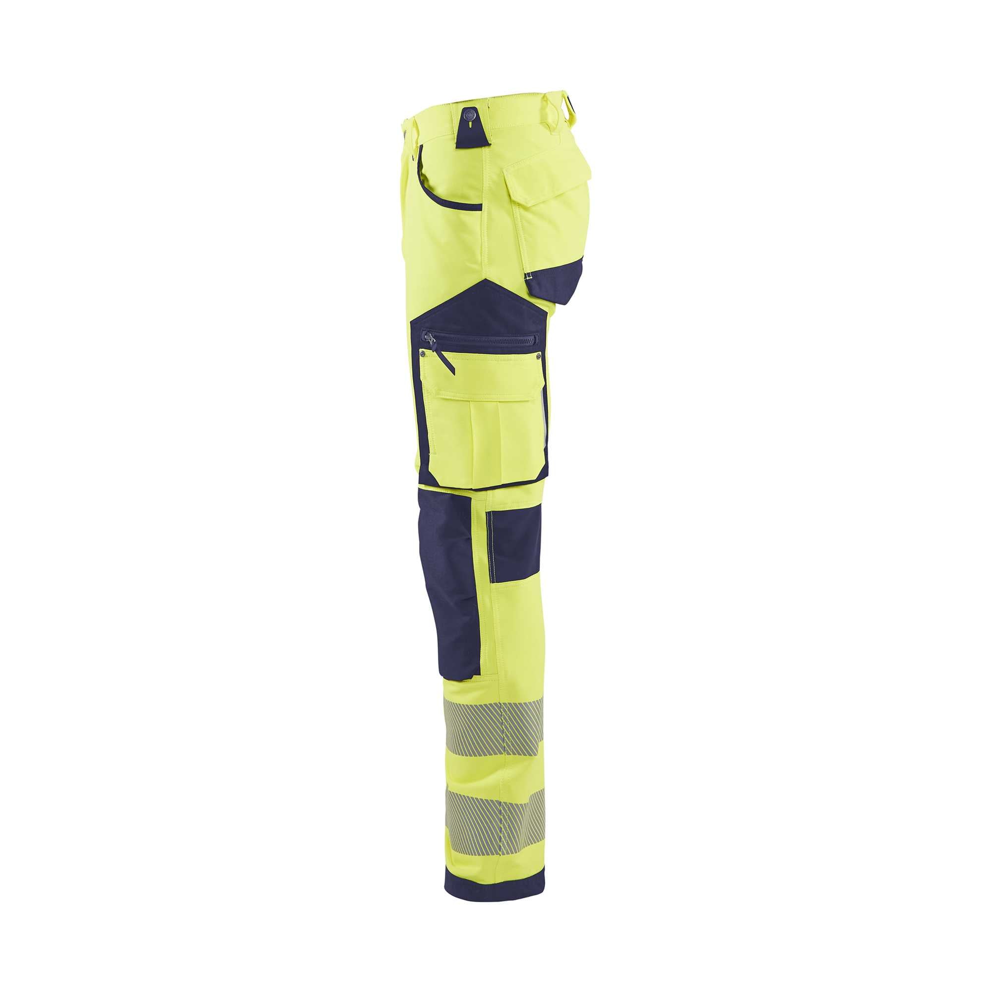 BLAKLADER 11971642 | Hi Vis Trousers 4 way stretch Hi Vis Reflective Work Trousers Men - Water Repellent