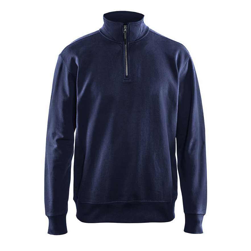 BLAKLADER 33691158 Sweatshirt with Half Zip Work Sweatshirt MEN - 100% Cotton