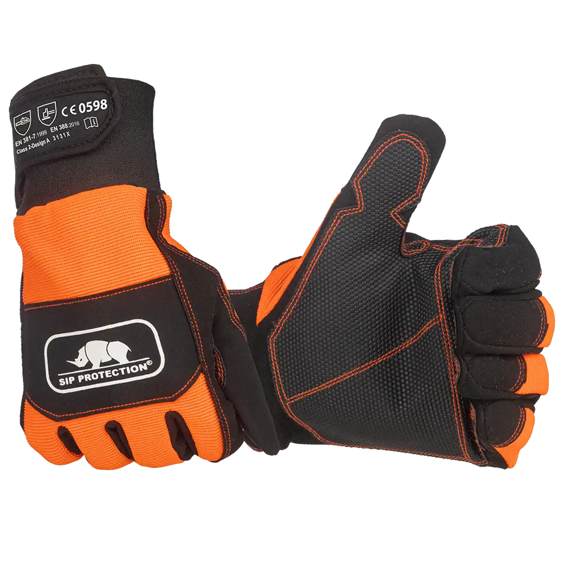 CHAINSAW PROTECTIVE GLOVES 2XD4 Chainsaw Gloves - Anti-Slip Palm - Breathable Insert - Wrist Protection - Image 1