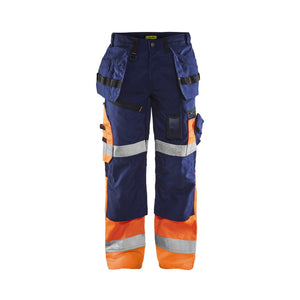 BLAKLADER 15081860 High Vis broek X1500 High Vis Reflecterende Werkbroek Heren - Twillstof
