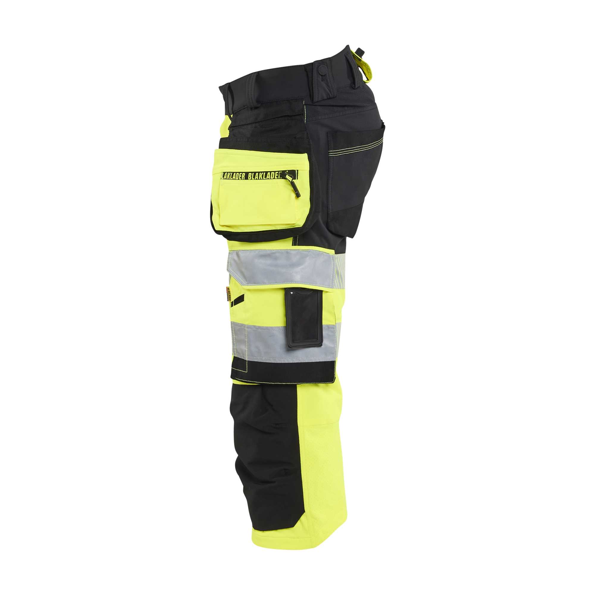 BLAKLADER 11231648 HI VIS PIRATE TROUSERS 4 WAY STRETCH Hi Vis Reflective Work Pirate Bermuda Men - double weave