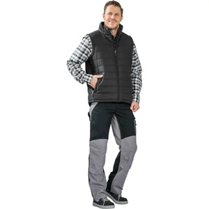 Planam Outdoor Neptun Weste schwarz XS schwarz - Produktbild mit Model