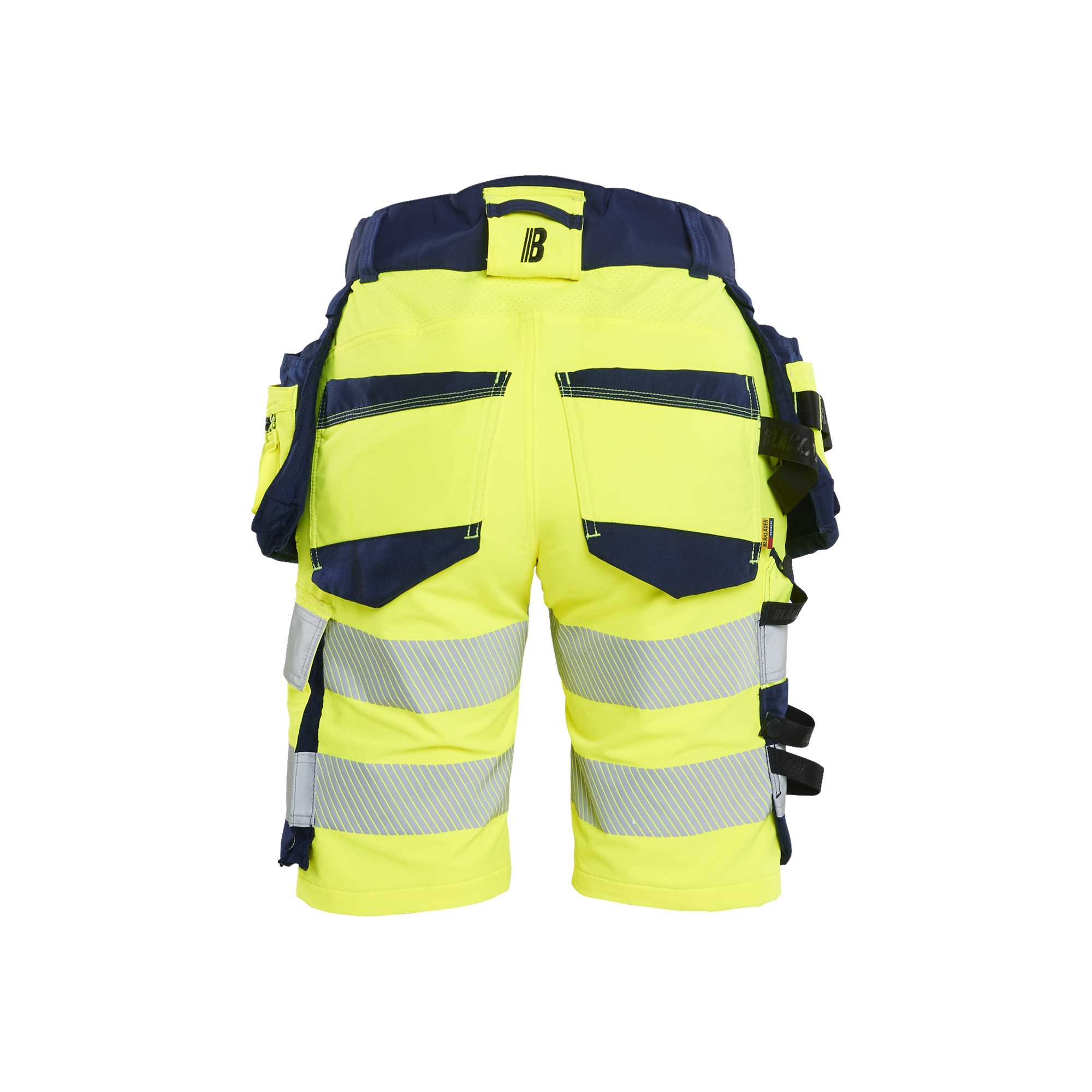 BLAKLADER 70201648 | Women's Hi Vis shorts 4 way stretch Hi Vis Reflective Work Shorts Women - Double Weave