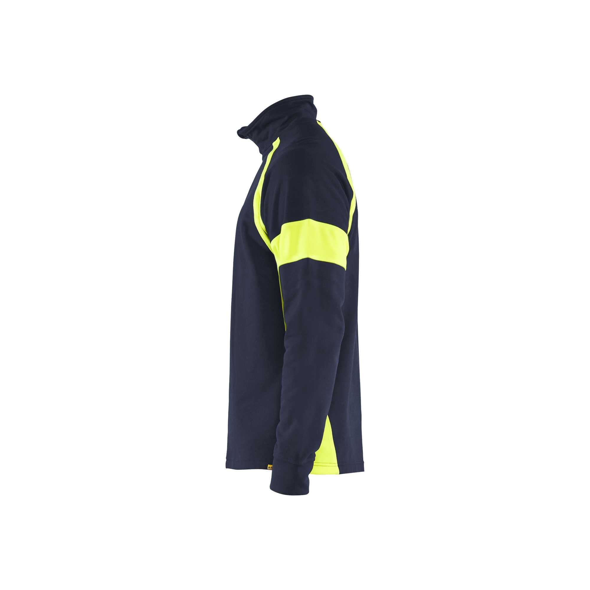 BLAKLADER 35501158 Hi Vis Reflective Half-zip Work Sweatshirt MEN - 100% Cotton