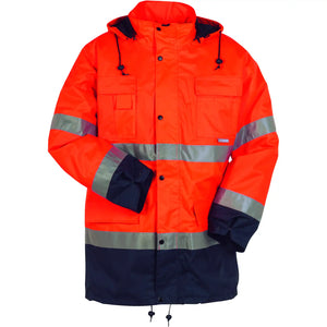 Planam Warnschutz Parka orange/marine S orange/marine - Vorschaubild