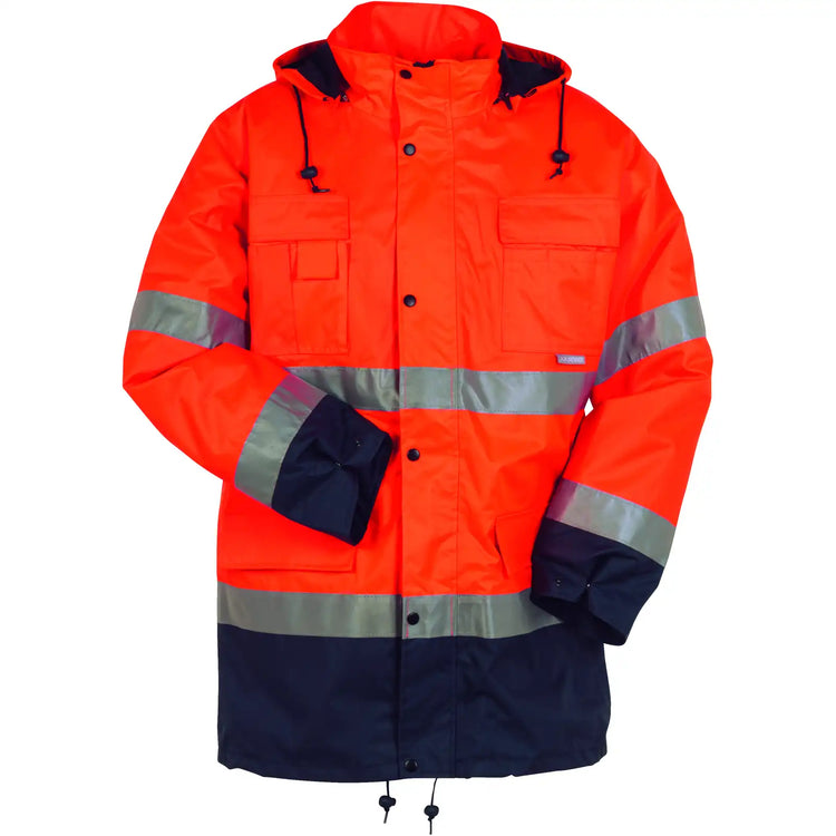 Planam Warnschutz Parka orange/marine S orange/marine - Vorschaubild