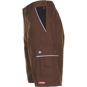 Planam Canvas 320 Shorts braun/schwarz S braun/schwarz - Produktbild ohne Model