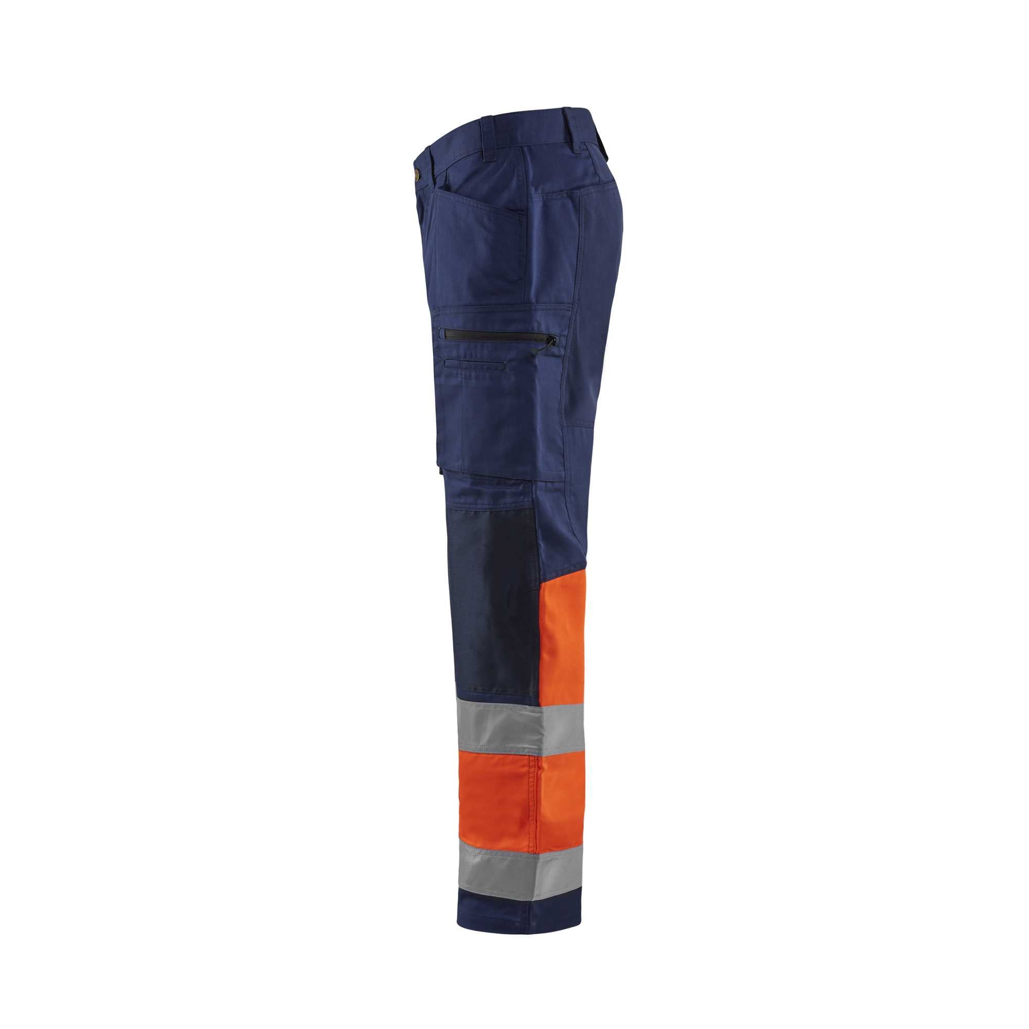 BLAKLADER 15511811 | Pantalon haute visibilité avec stretch Pantalon de travail réfléchissant haute visibilité homme - 65% polyester