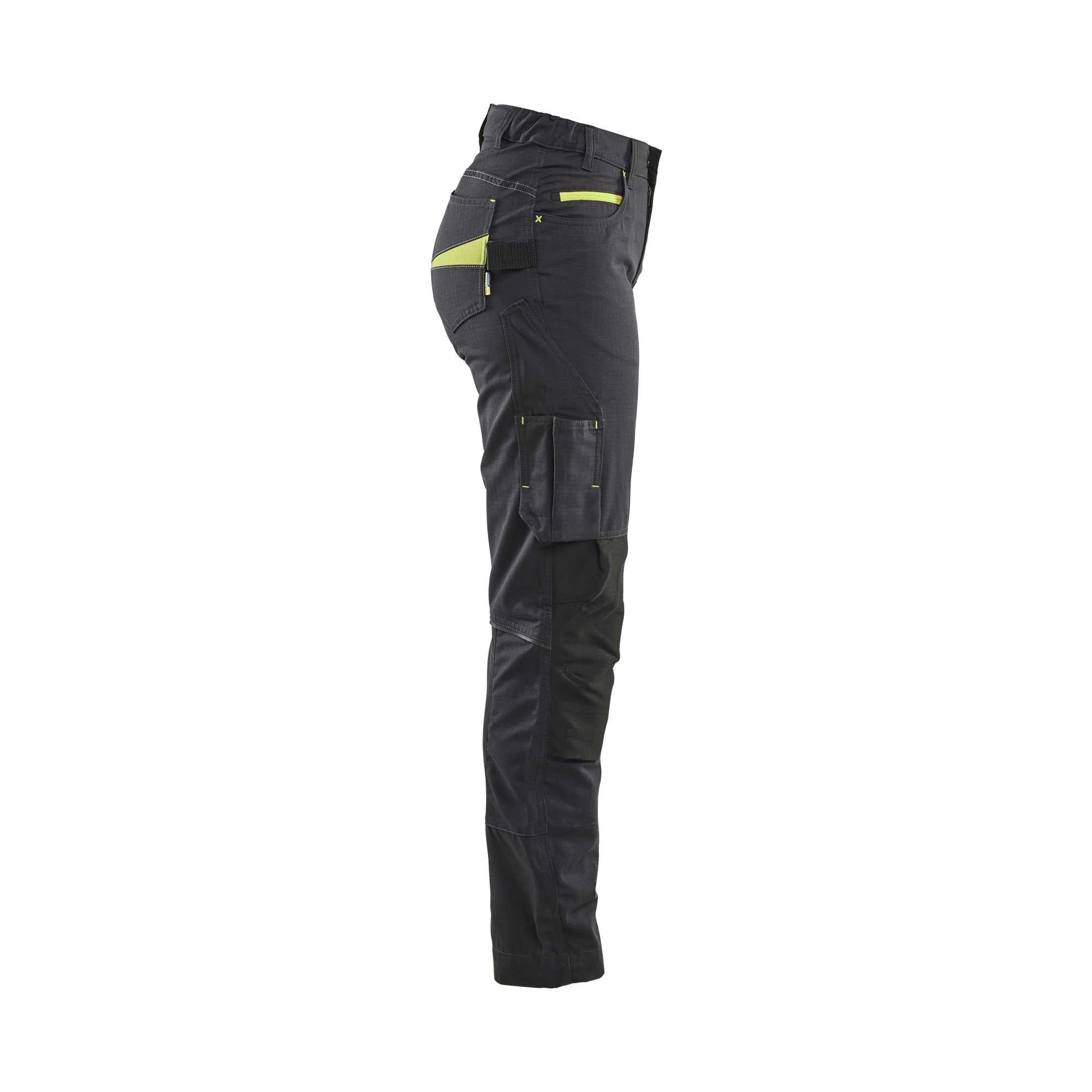 BLAKLADER 71951330 | Dames servicetrousers met stretch Hi Vis Reflecterende Werkbroek Dames - Ripstopstof