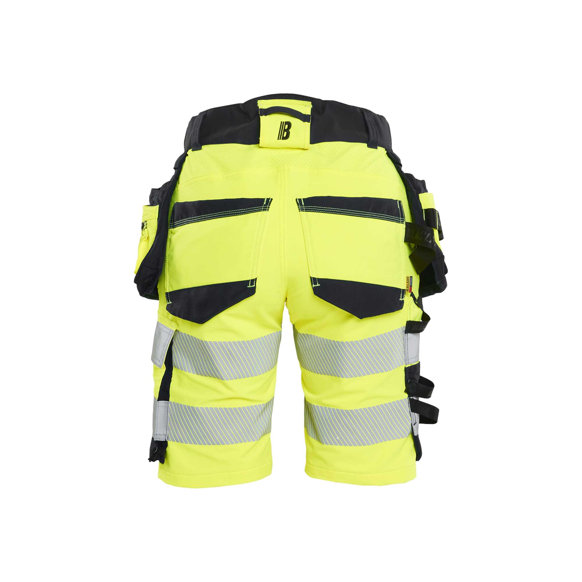 BLAKLADER 70201648 | Women's Hi Vis shorts 4 way stretch Hi Vis Reflective Work Shorts Women - Double Weave
