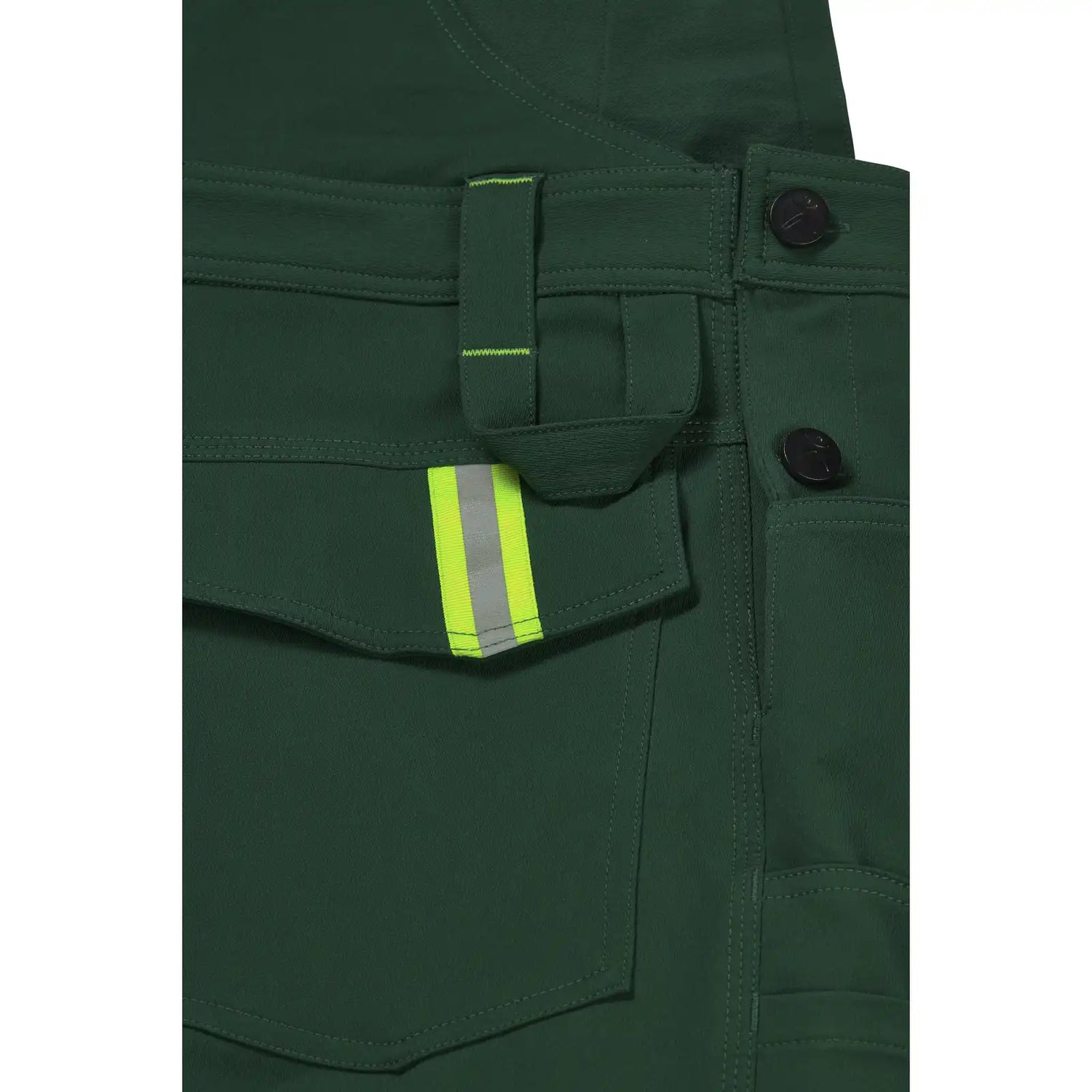 Planam rECOline Latzhose grün/schwarz      102 grün/schwarz - Extra Detailbild