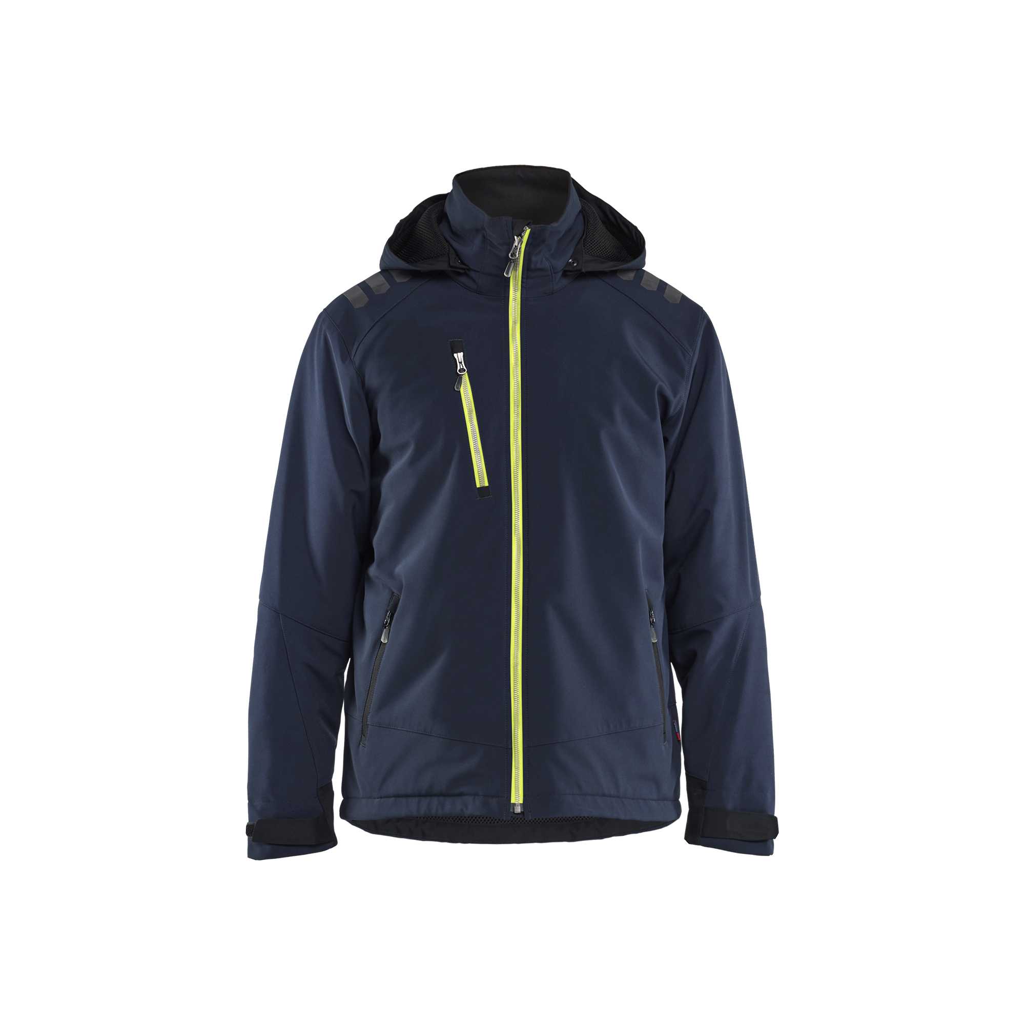 BLAKLADER 47502513 Lightweight Lined Winter Jacket Softshell Hi Vis Reflective Softshell Work Jacket MEN - Waterproof